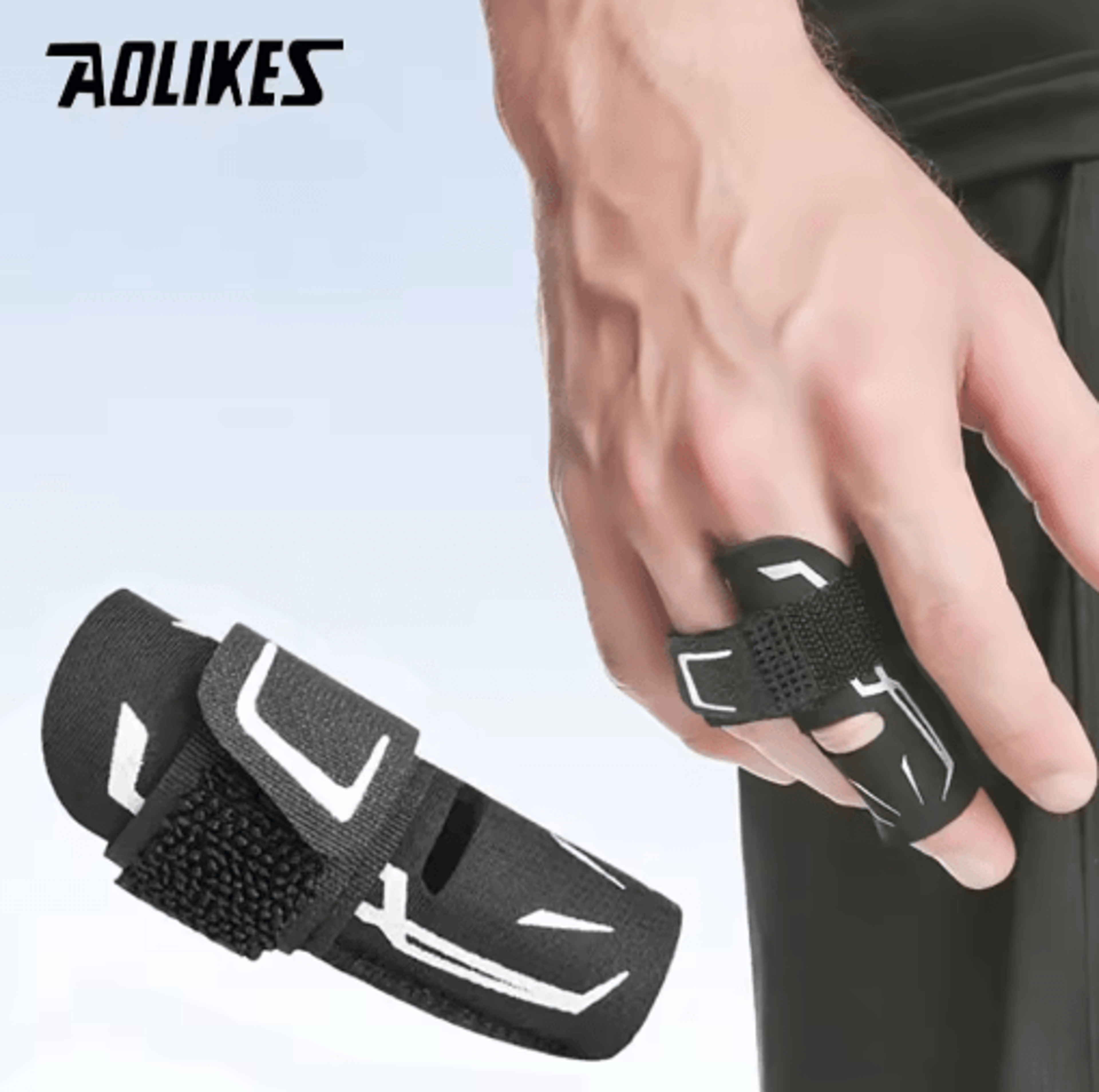 aolikes adjustable finger & thumb splint – support sleeve for basketball, volleyball & sports