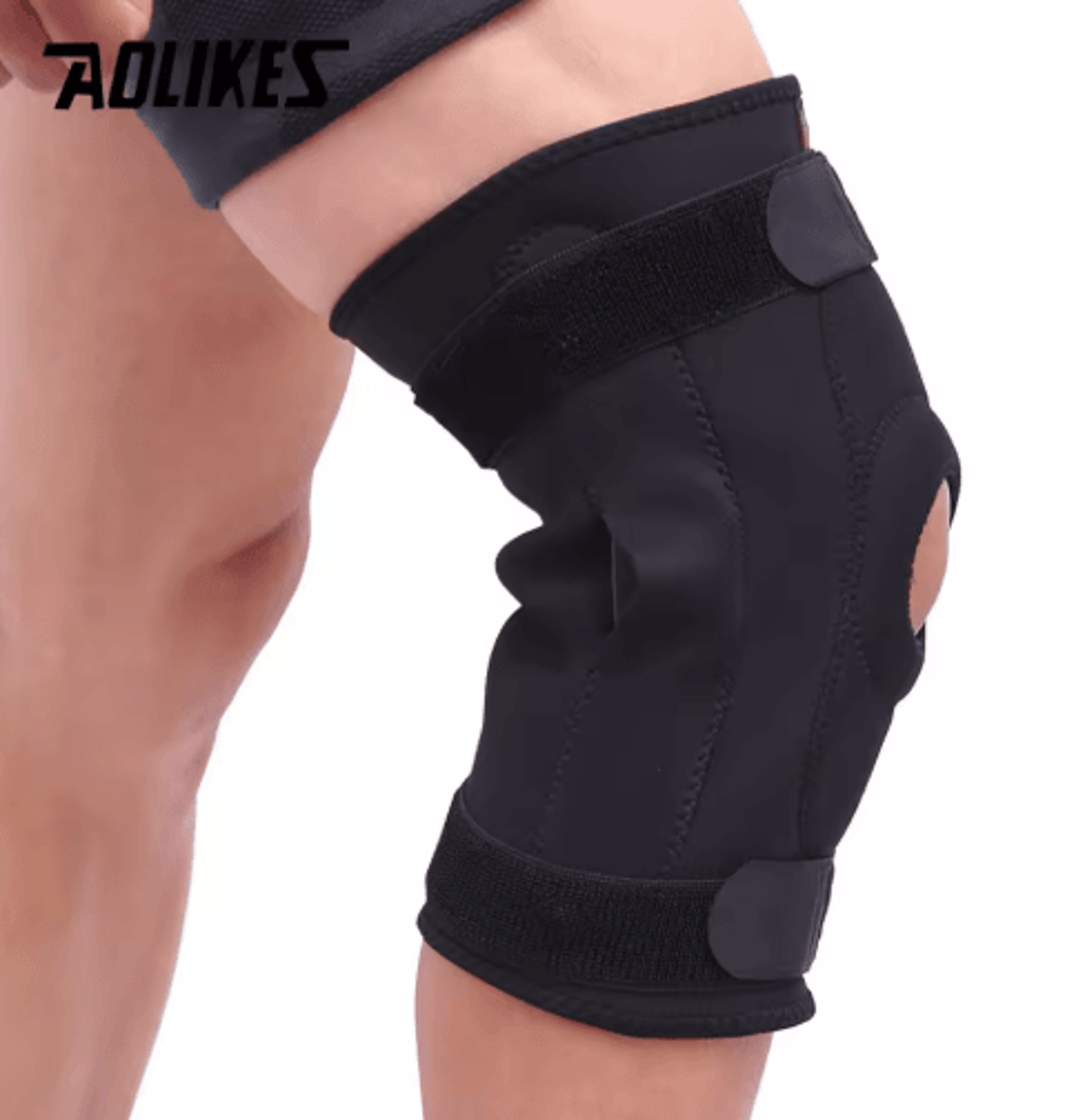 aolikes professional patella knee support brace with metal side stabilizers