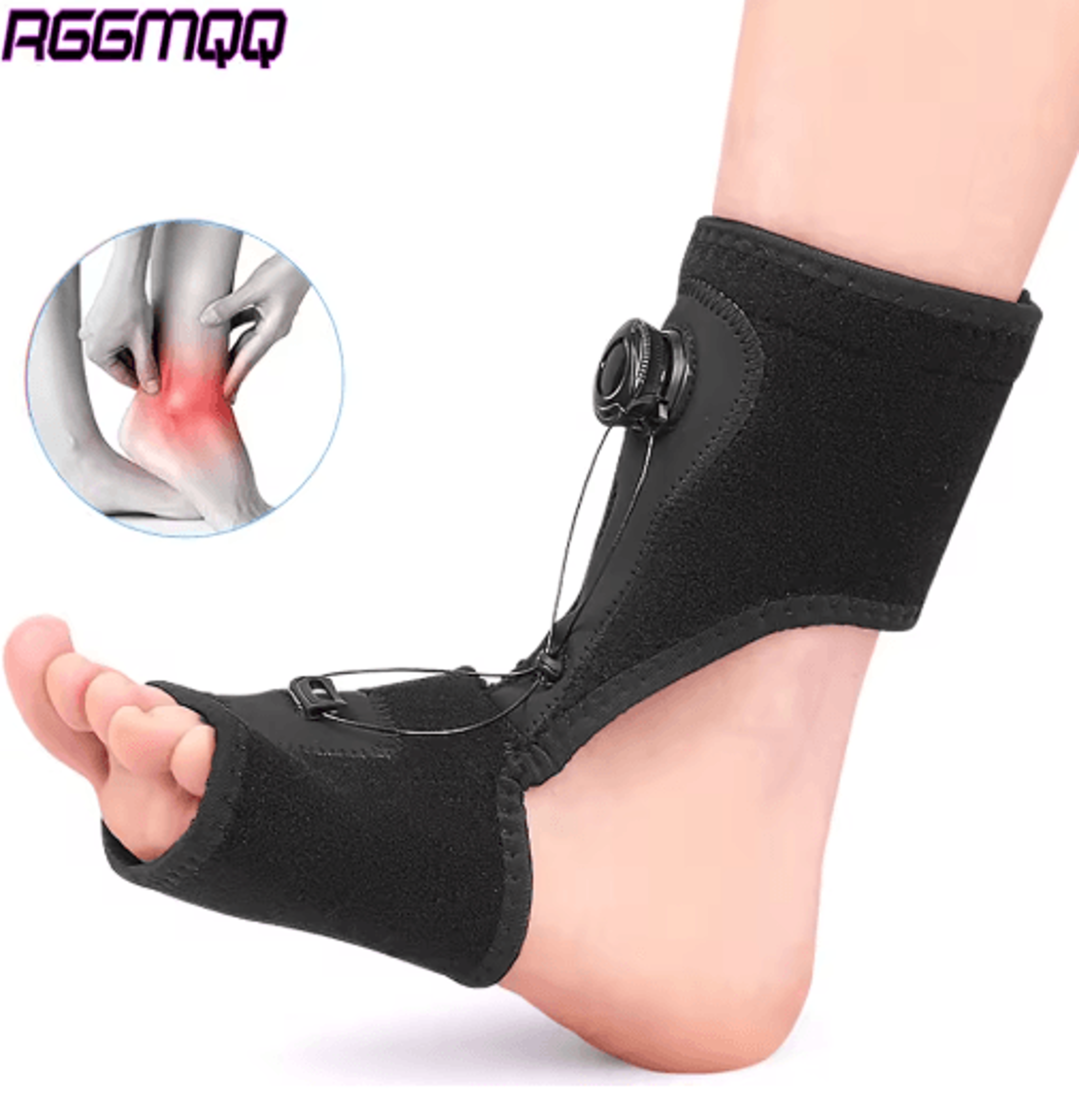adjustable plantar fasciitis night splint – drop foot orthopedic brace for heel & arch support