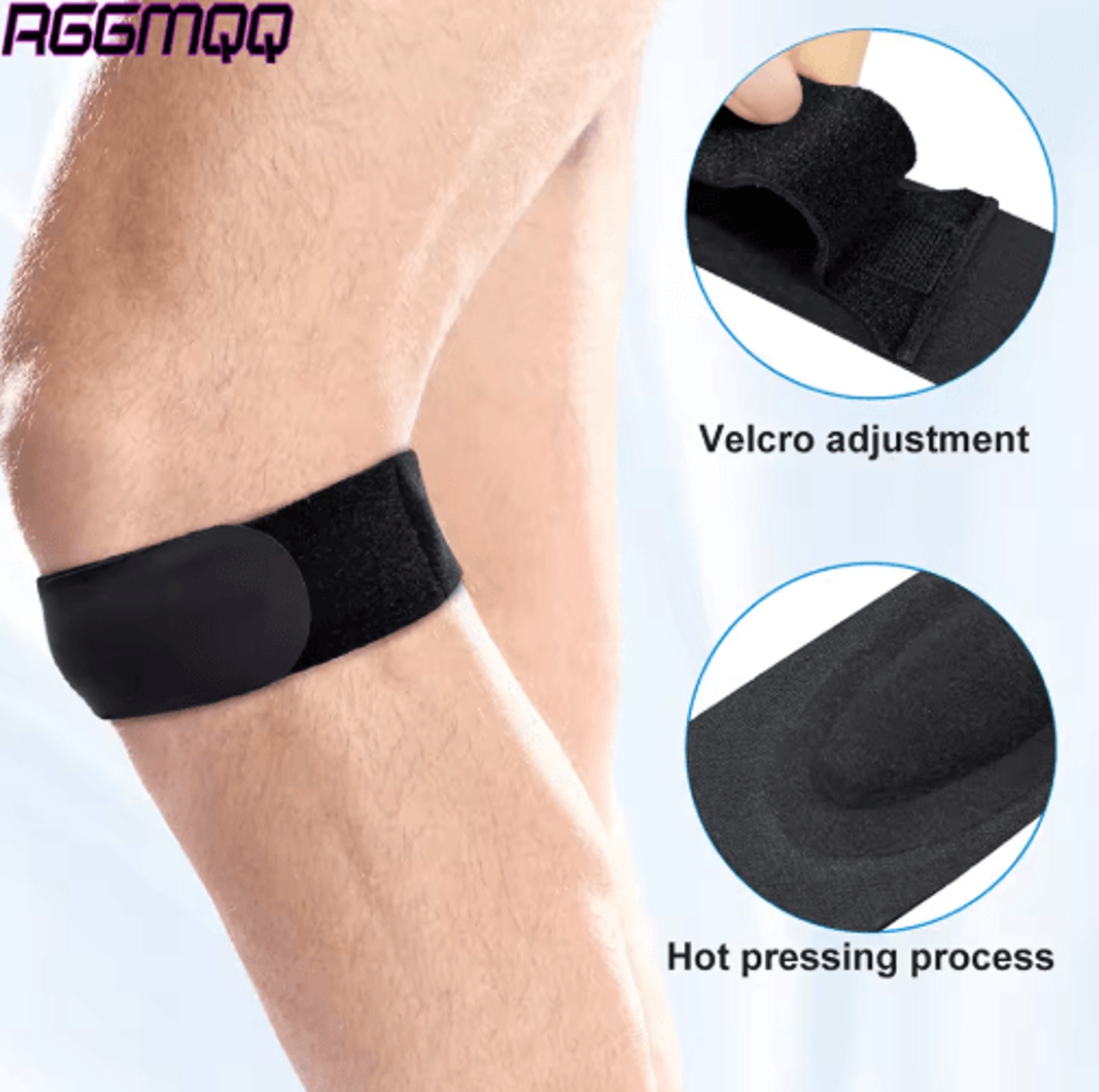 adjustable patella tendon knee strap – knee support band for running, sports & everyday comfort