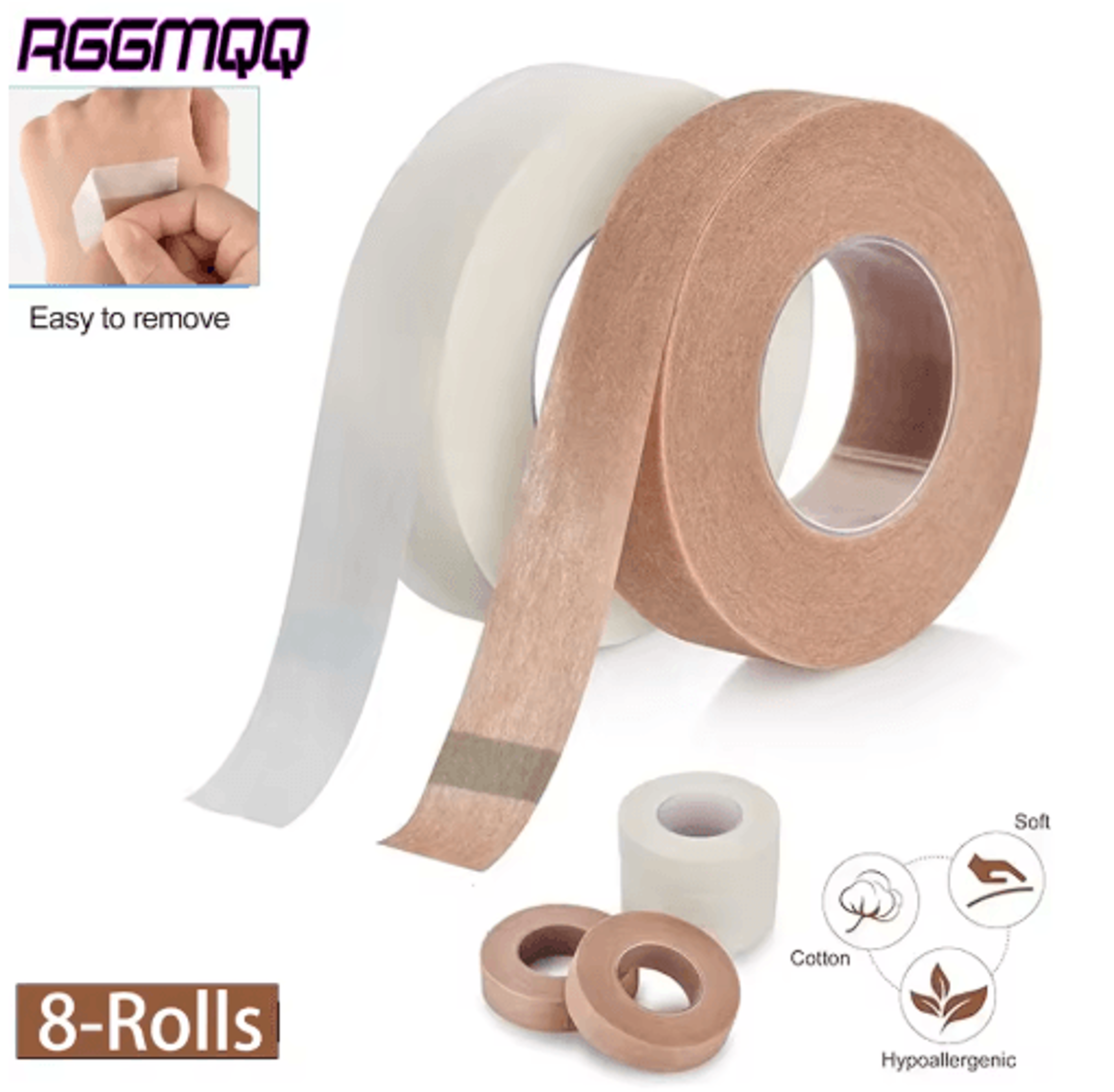 8 rolls self-adhesive nose tape – flexible rhinoplasty support tape for nose shaping & post-procedure care