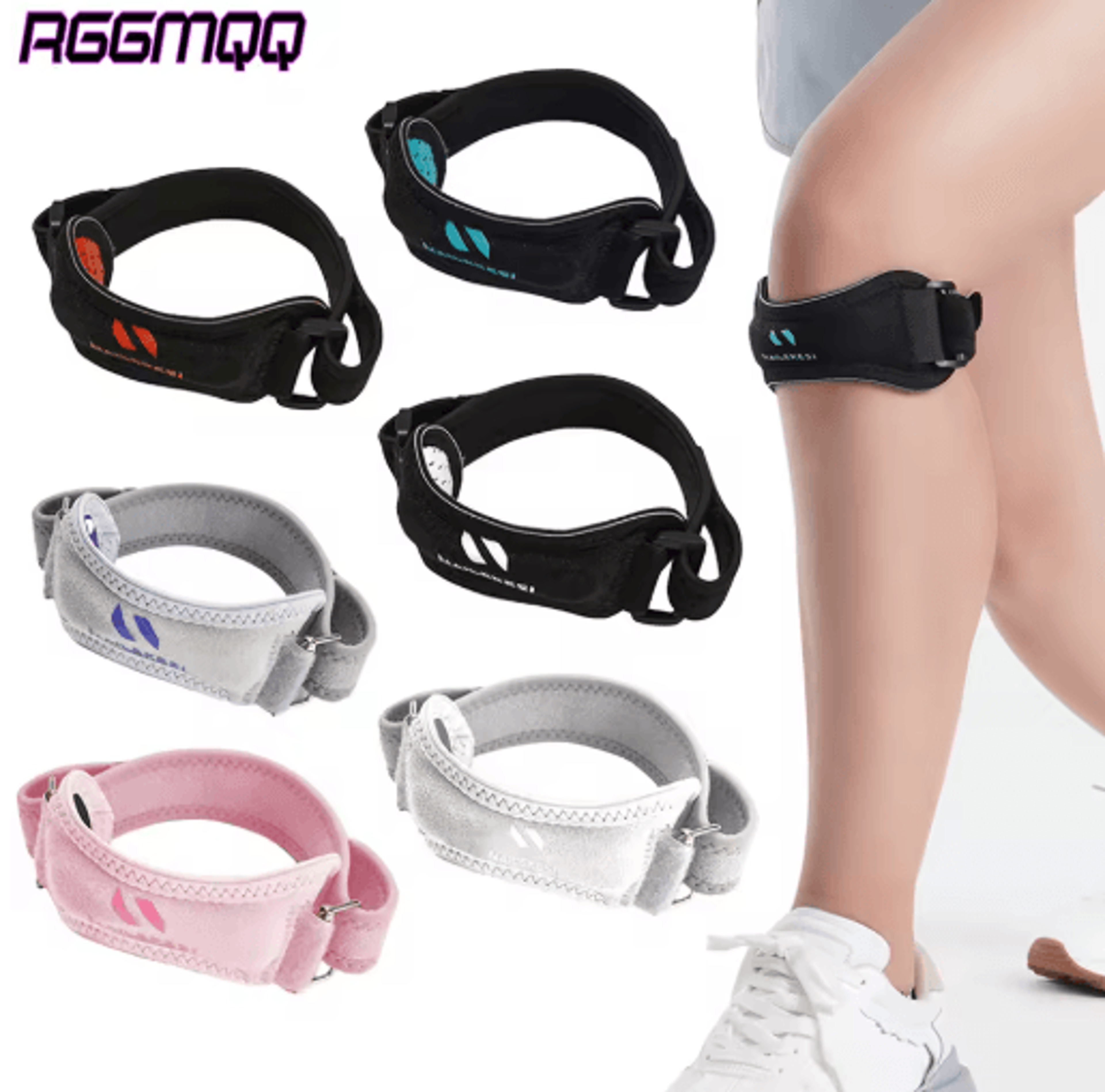 adjustable patella tendon knee strap – knee support brace for running, hiking, basketball & sports