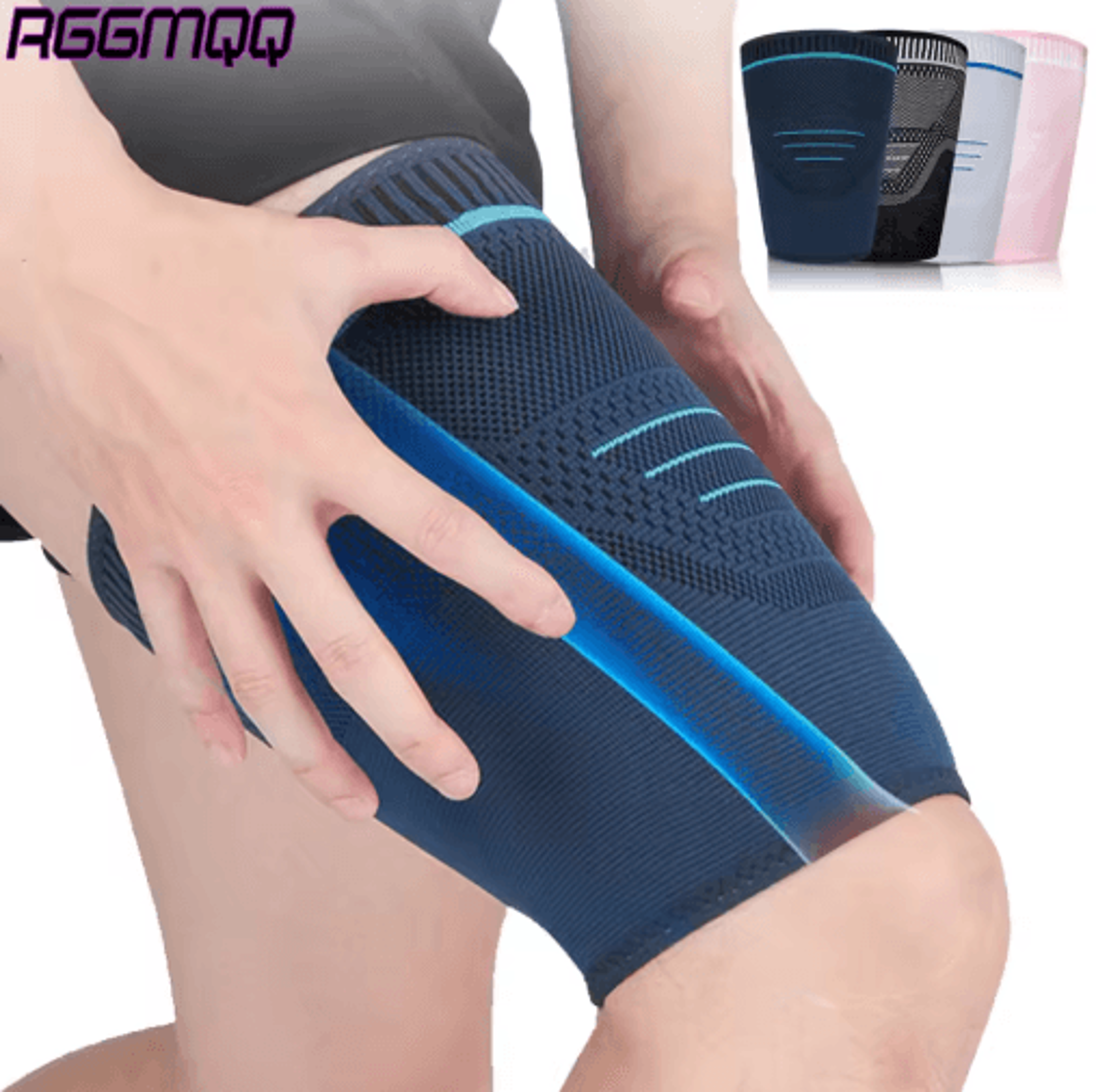 thigh compression sleeve – breathable quad & hamstring support for running, gym & weightlifting