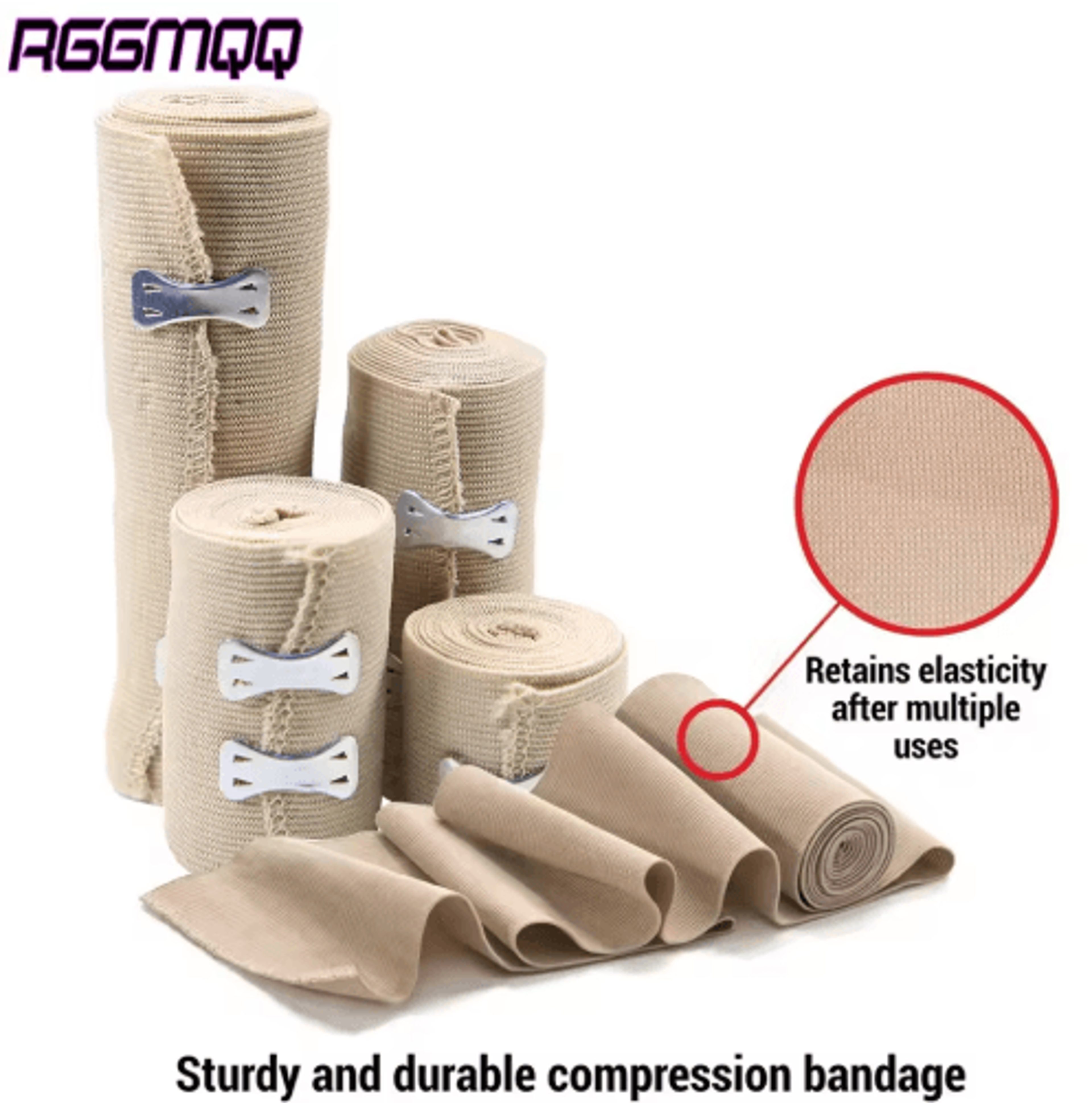 premium elastic compression bandage wrap – adjustable support bandage for wrist, ankle, knee & foot