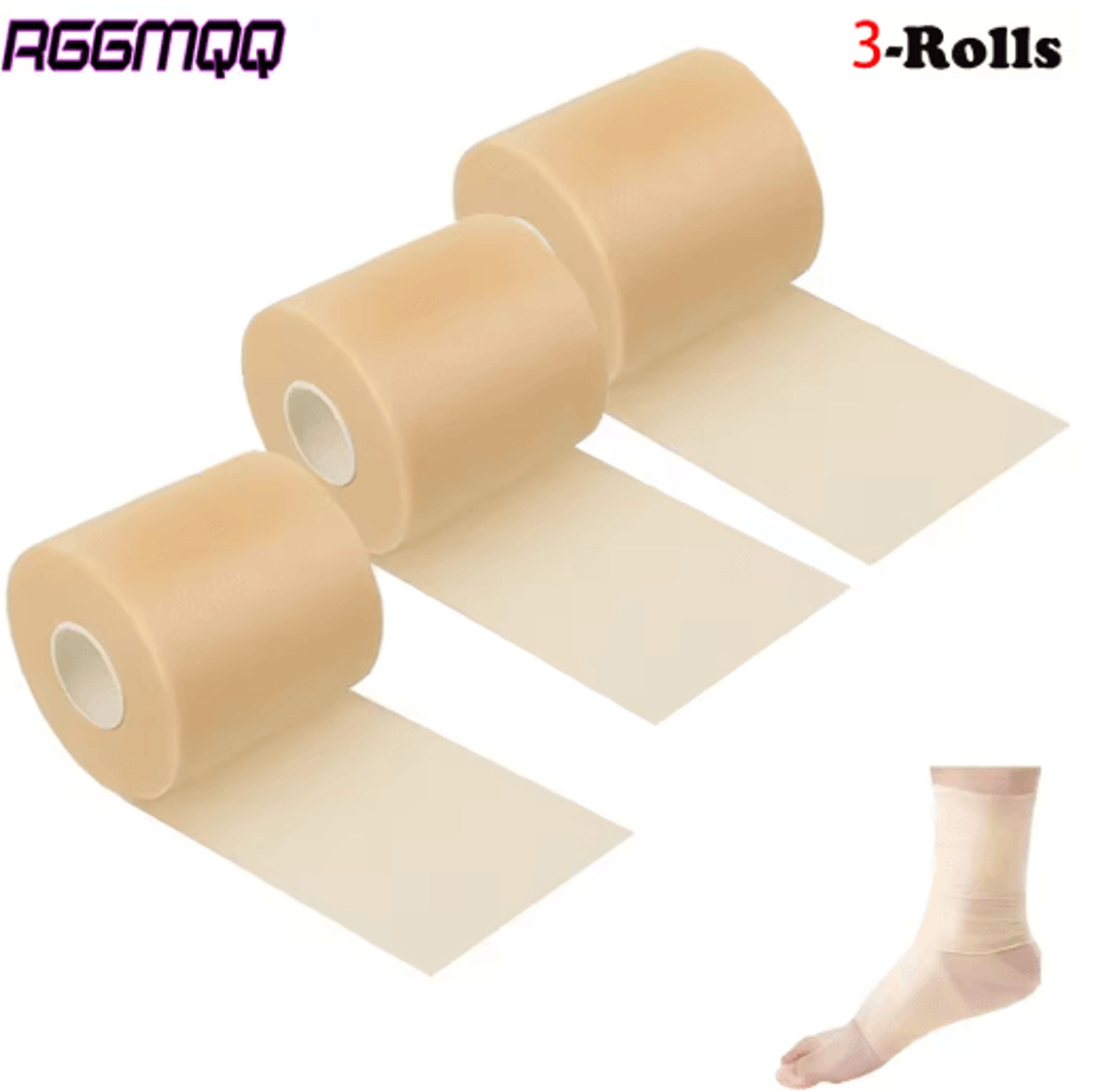 3-roll self-adhesive bandage wrap – breathable cohesive athletic tape for wrist, knee & ankle support
