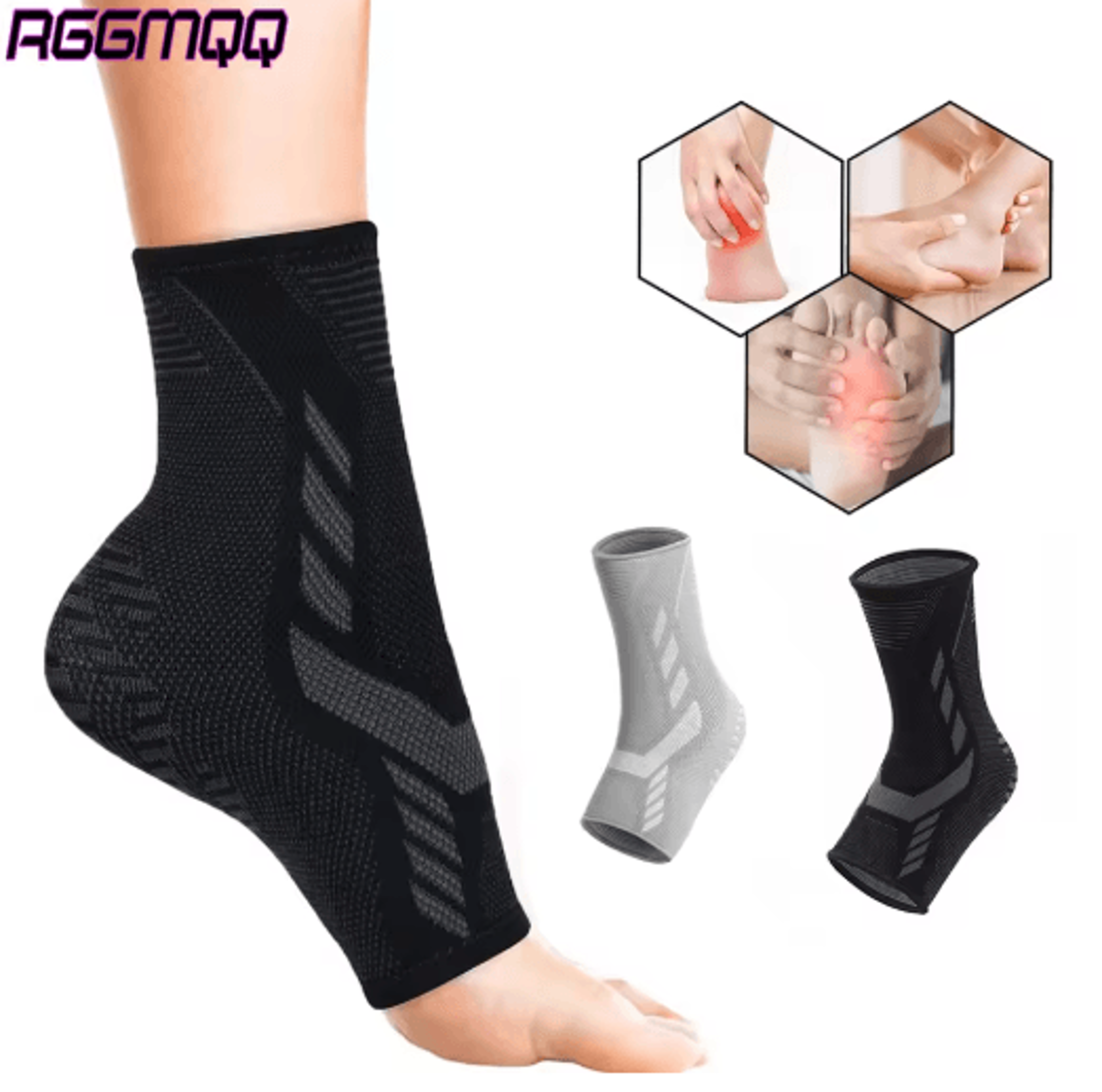 adjustable ankle brace with compression strap – achilles support wrap for men & women