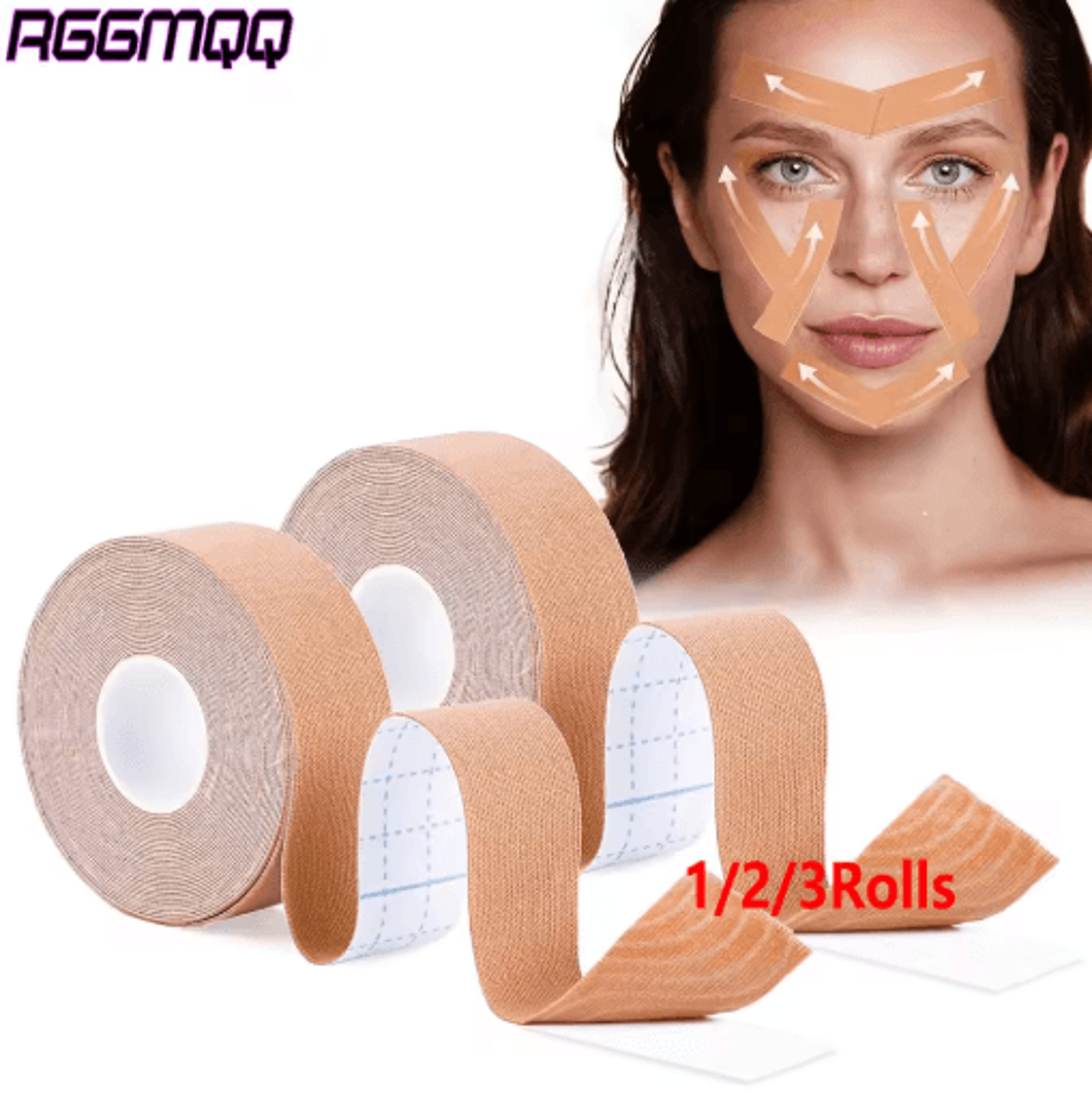 anti-wrinkle face tape – overnight facial lifting tape for forehead & face (1/2/3 rolls)