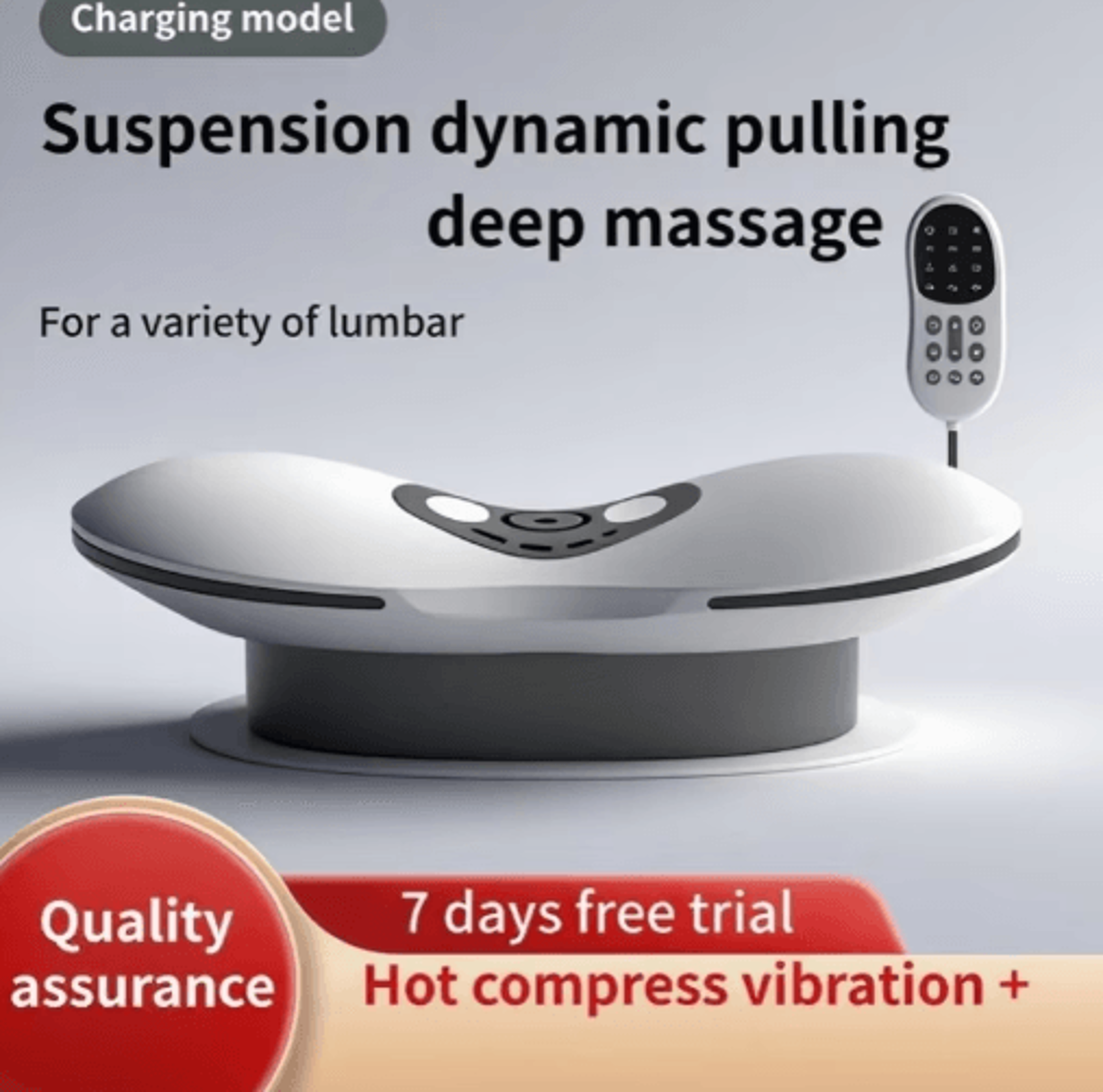 upgraded air compression waist massager with heat – low frequency vibration & lumbar traction massage belt