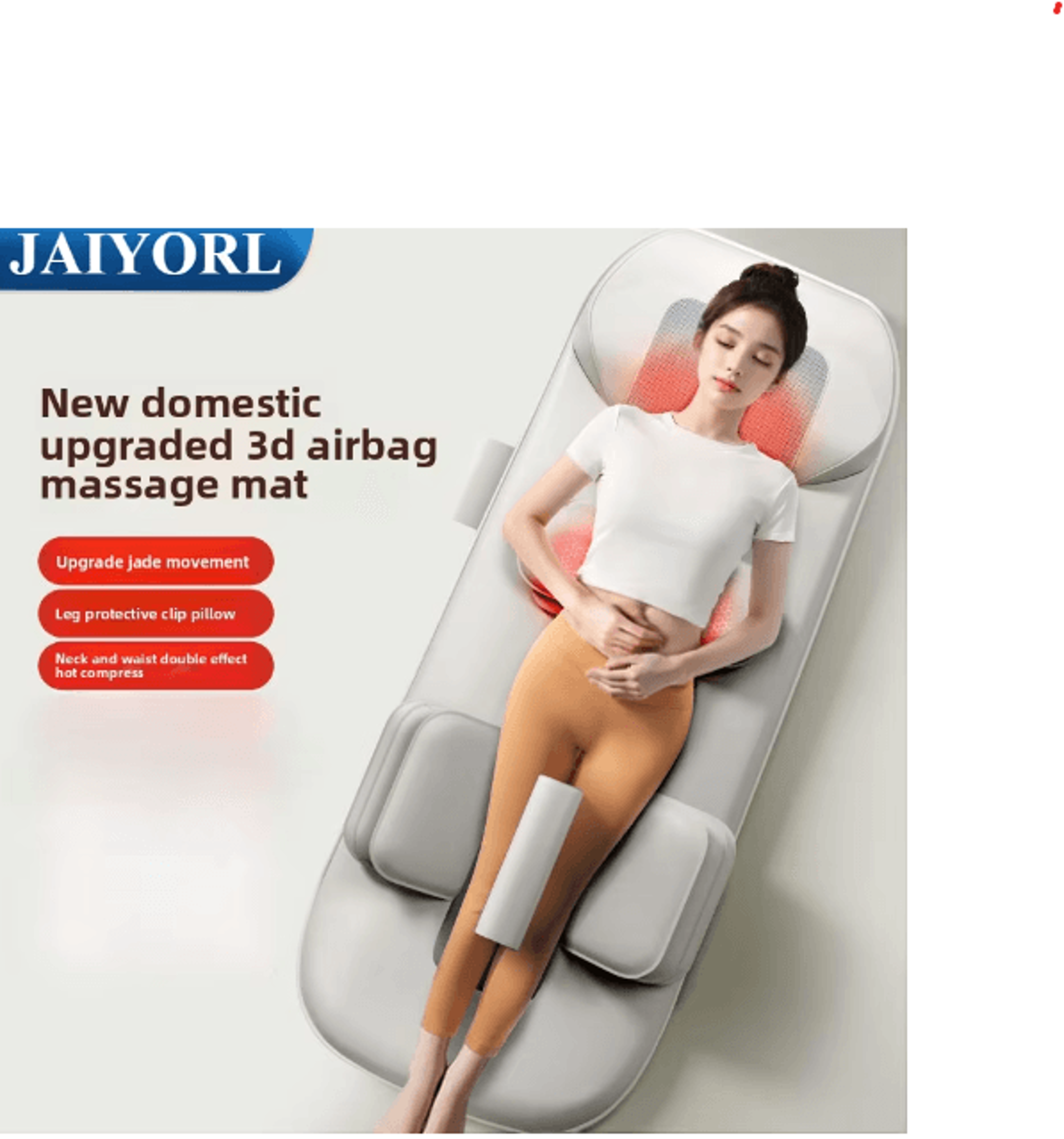 full body massage mat with heated neck massager, lumbar traction & air compression