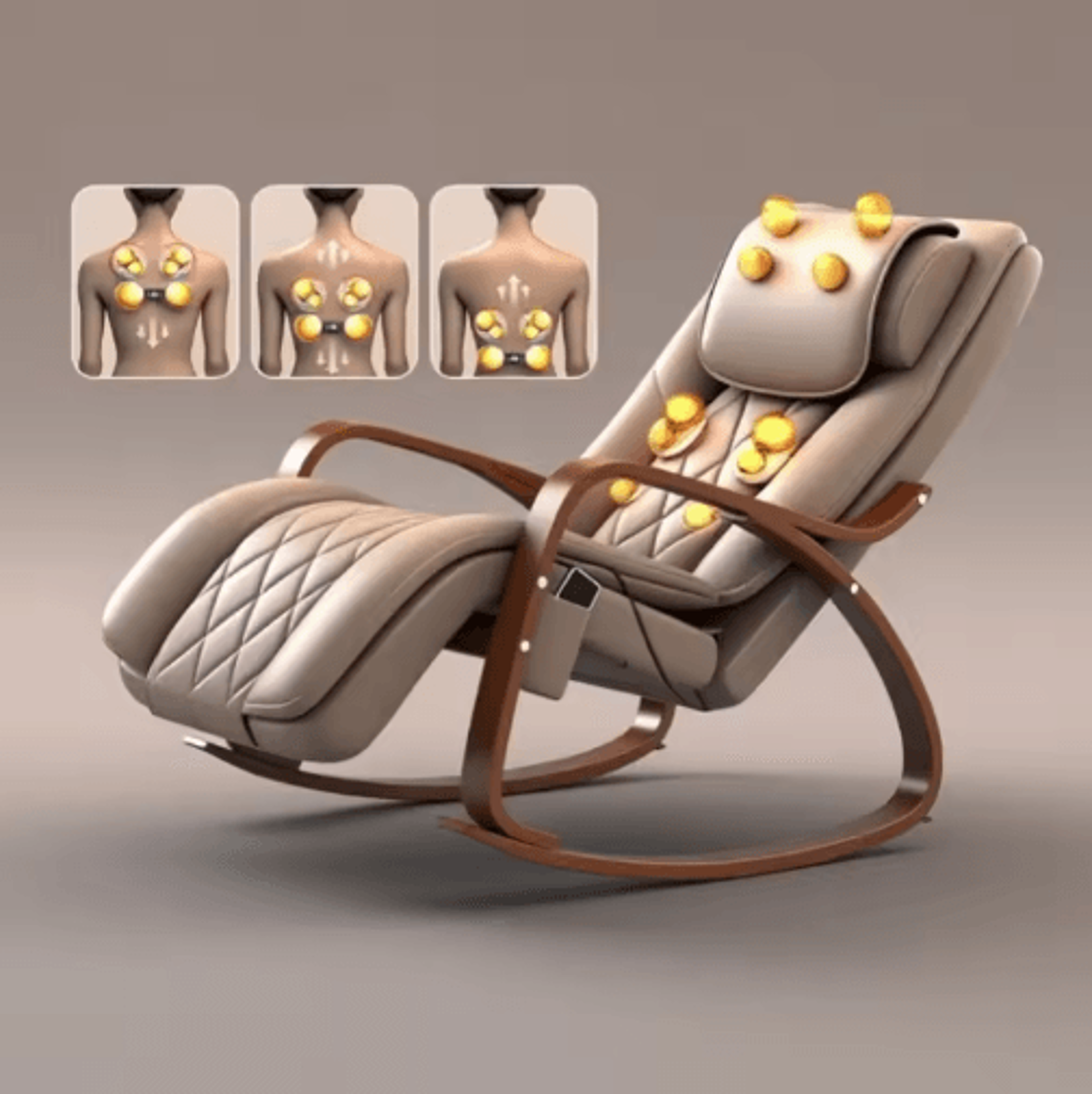 ergonomic massage rocker recliner chair with heat & vibration for full body comfort