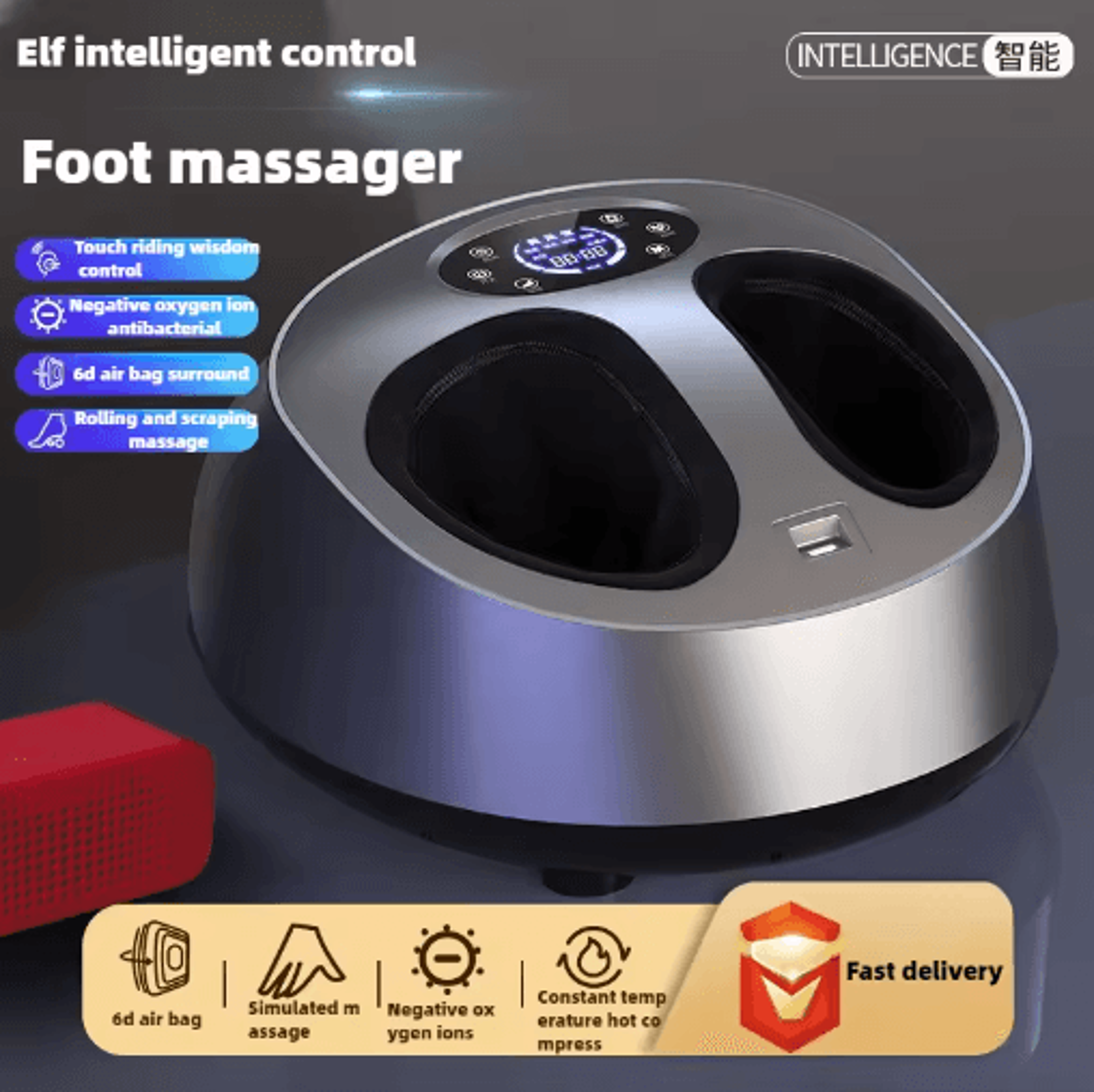 fully automatic shiatsu foot massager machine with heat & air compression