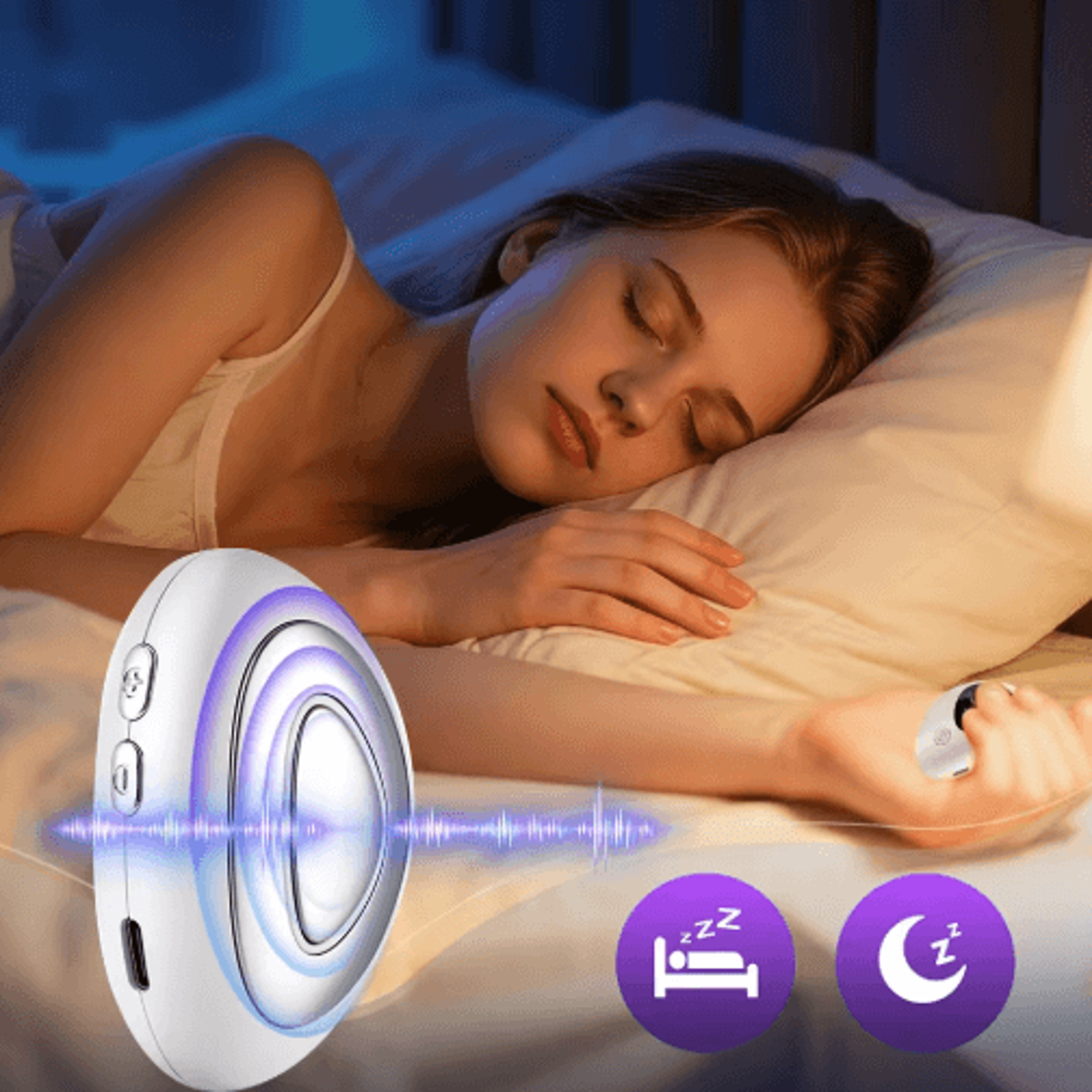 microcurrent ems sleep aid & palm massager for relaxation and stress relief