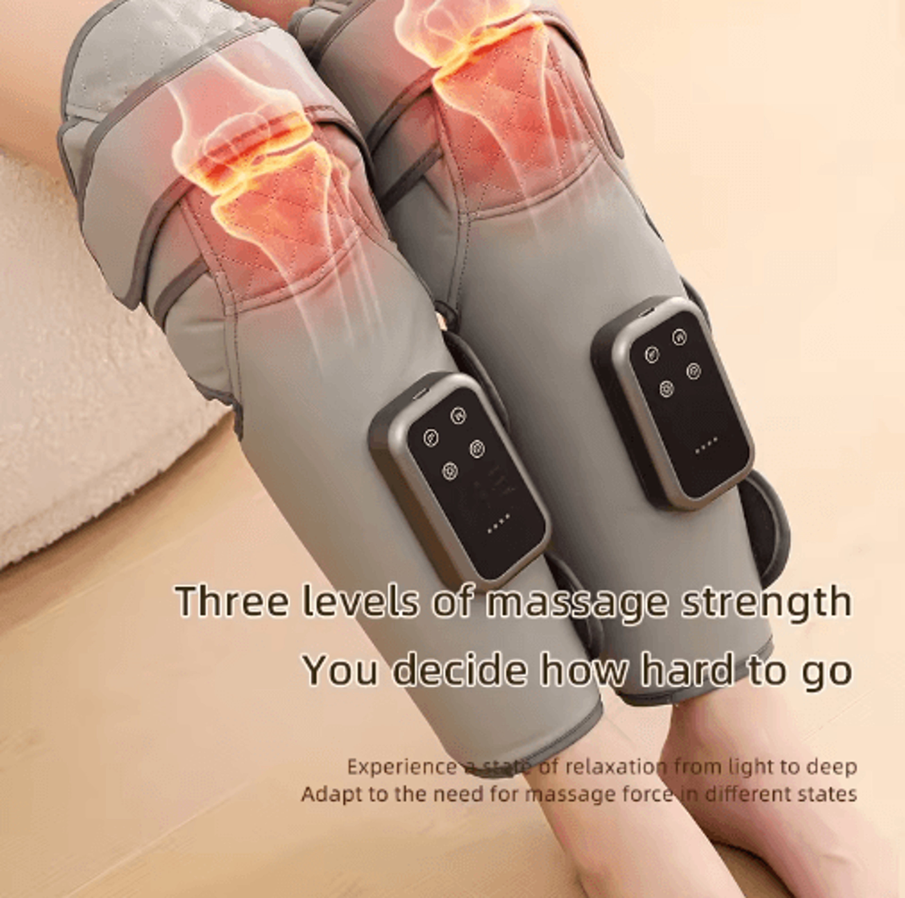 360° full leg & knee massager with air compression, heat & calf massage