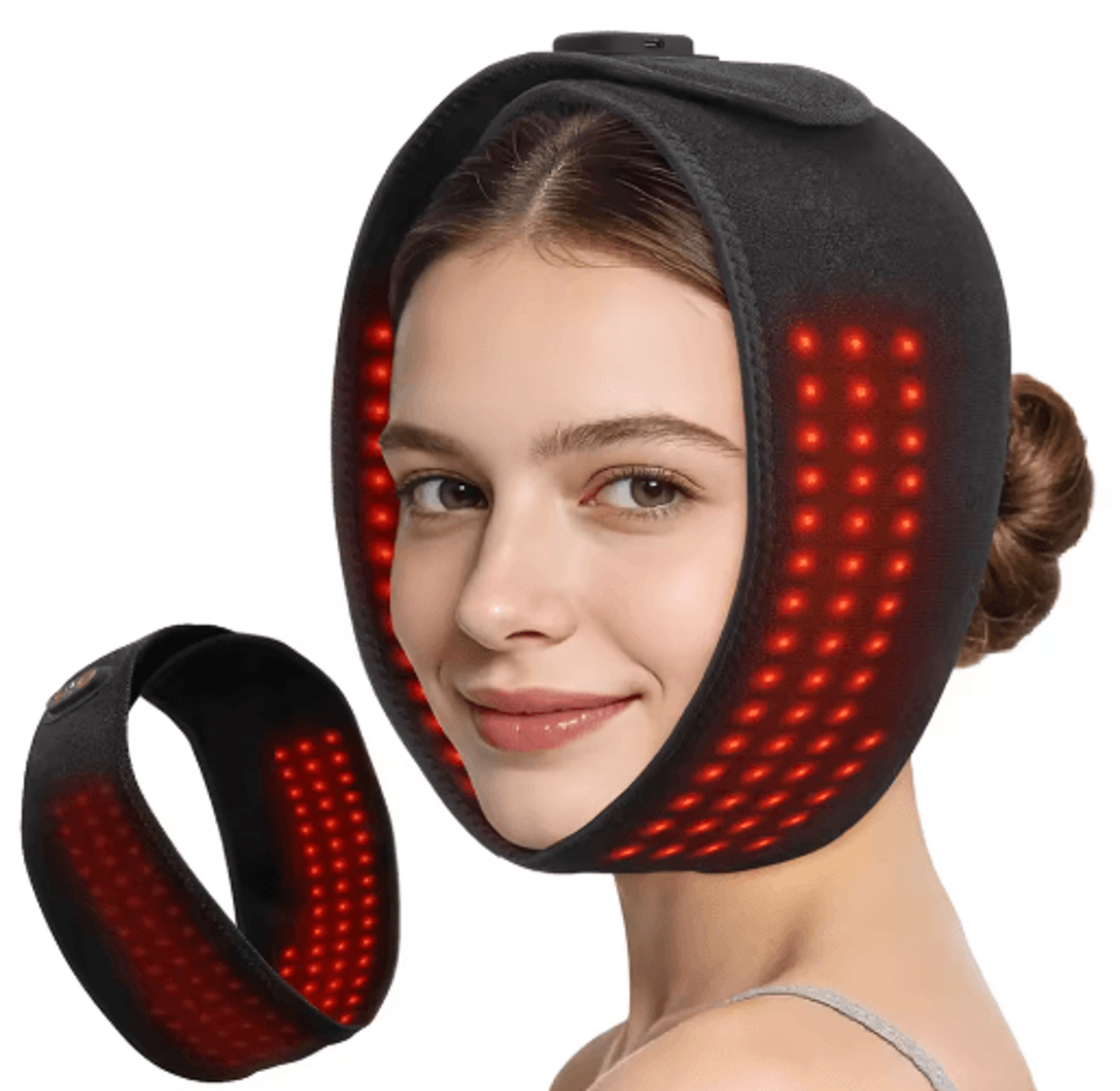 660nm wireless led face mask with 100 leds & 5000mah rechargeable battery
