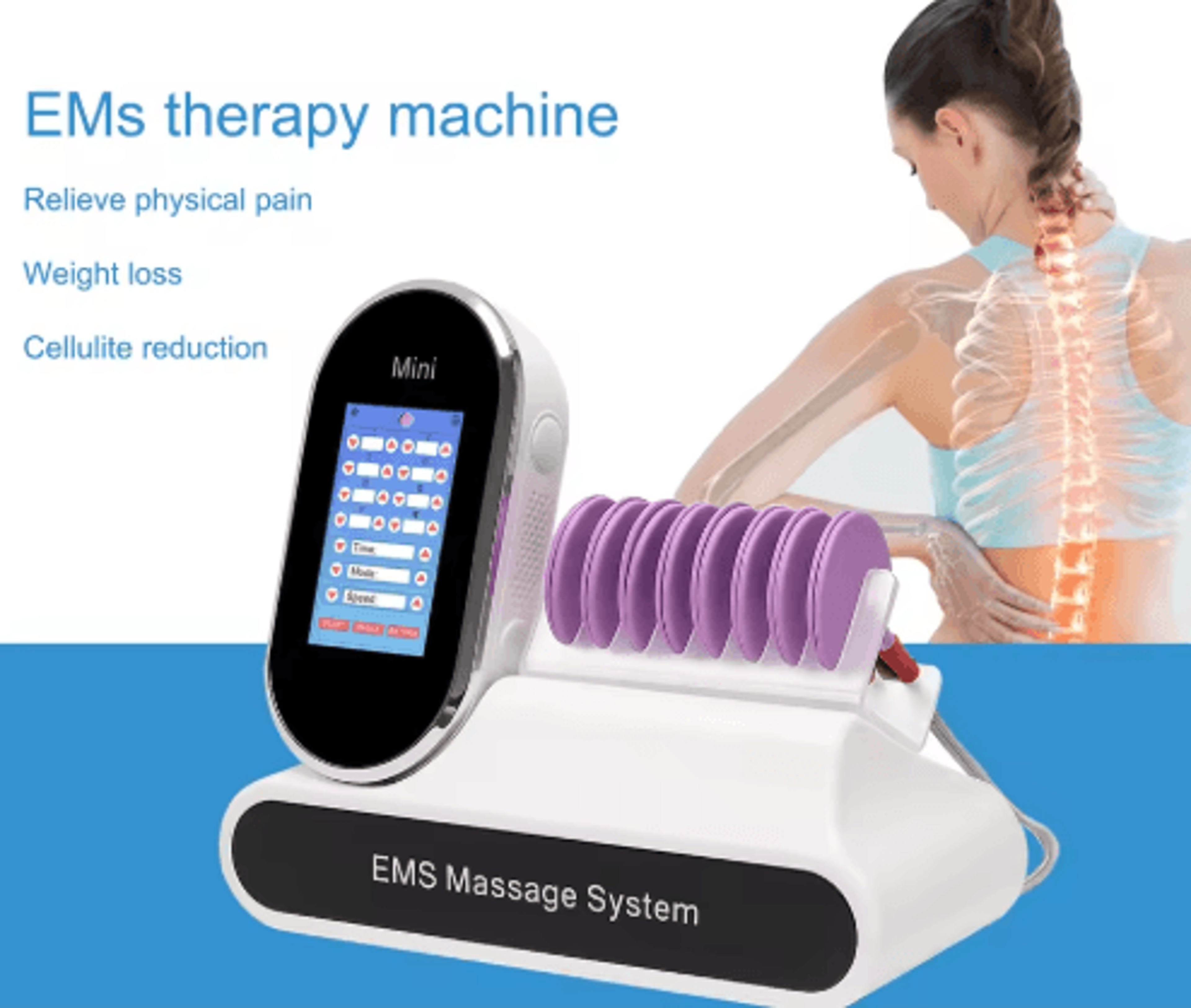ems electrical muscle stimulator massager for body toning, muscle recovery & relaxation