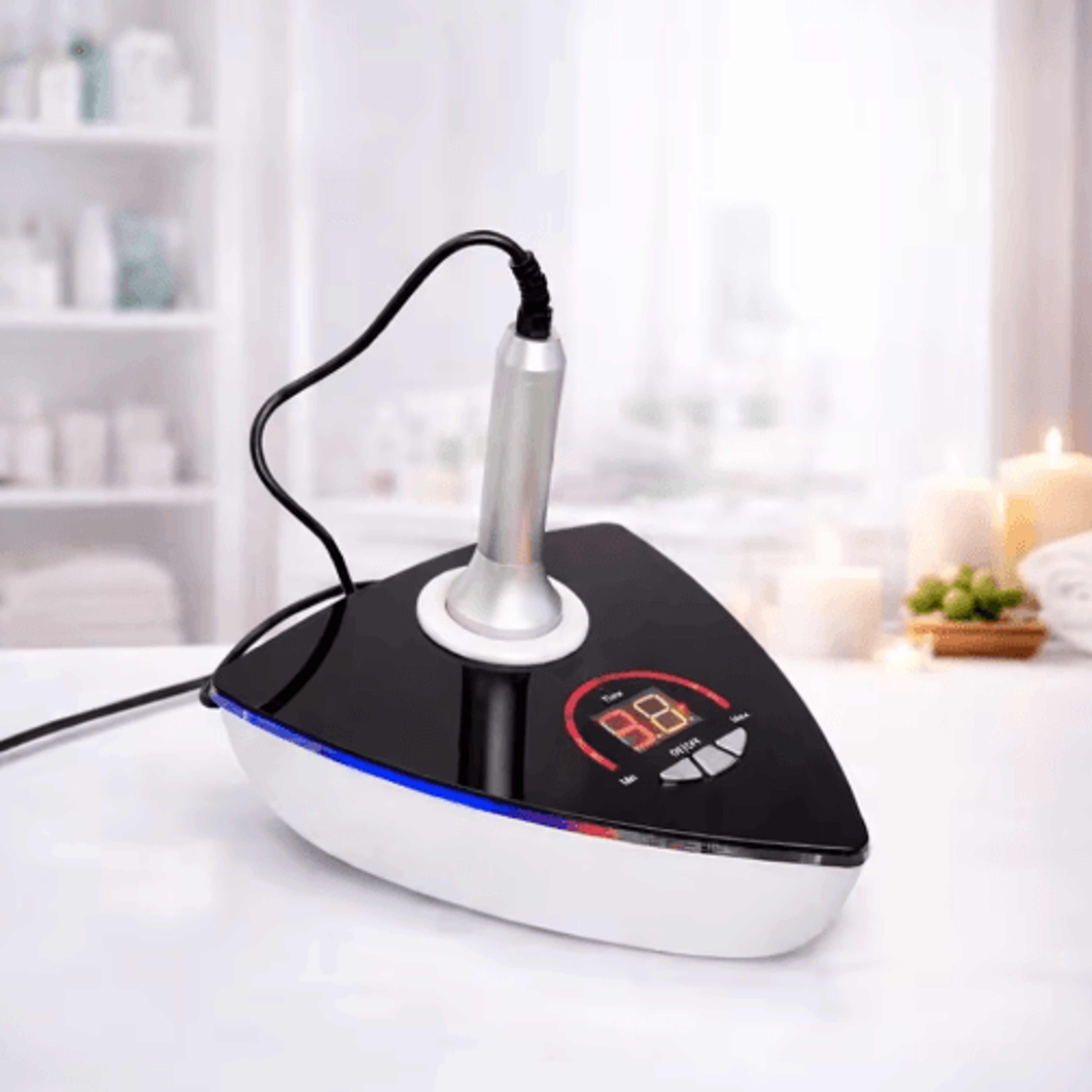 beemyi 1mhz ultrasonic massage device for body care, skin therapy & spa relaxation