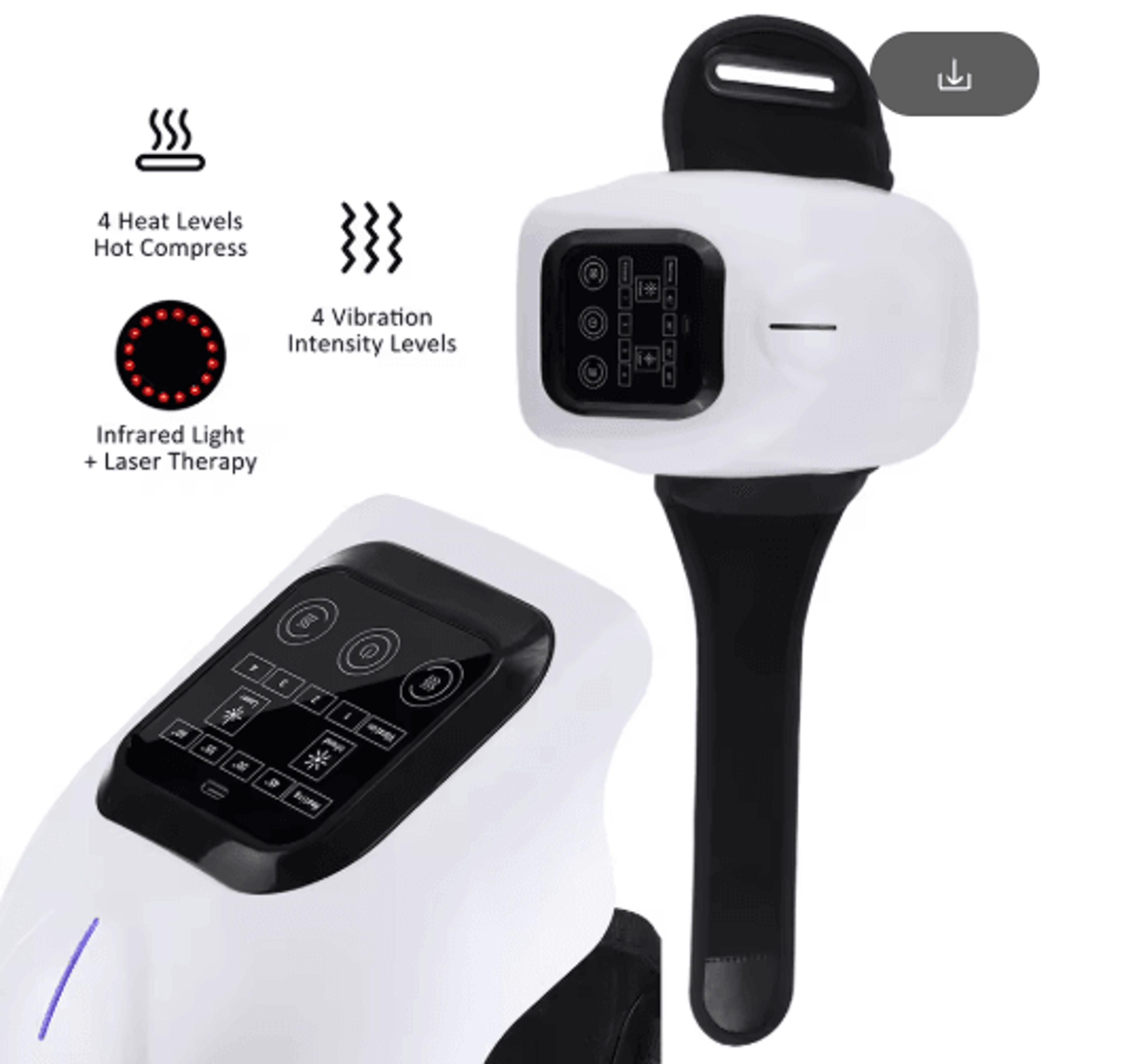 cordless knee massager with infrared heat & vibration – electric heated knee brace for joint support
