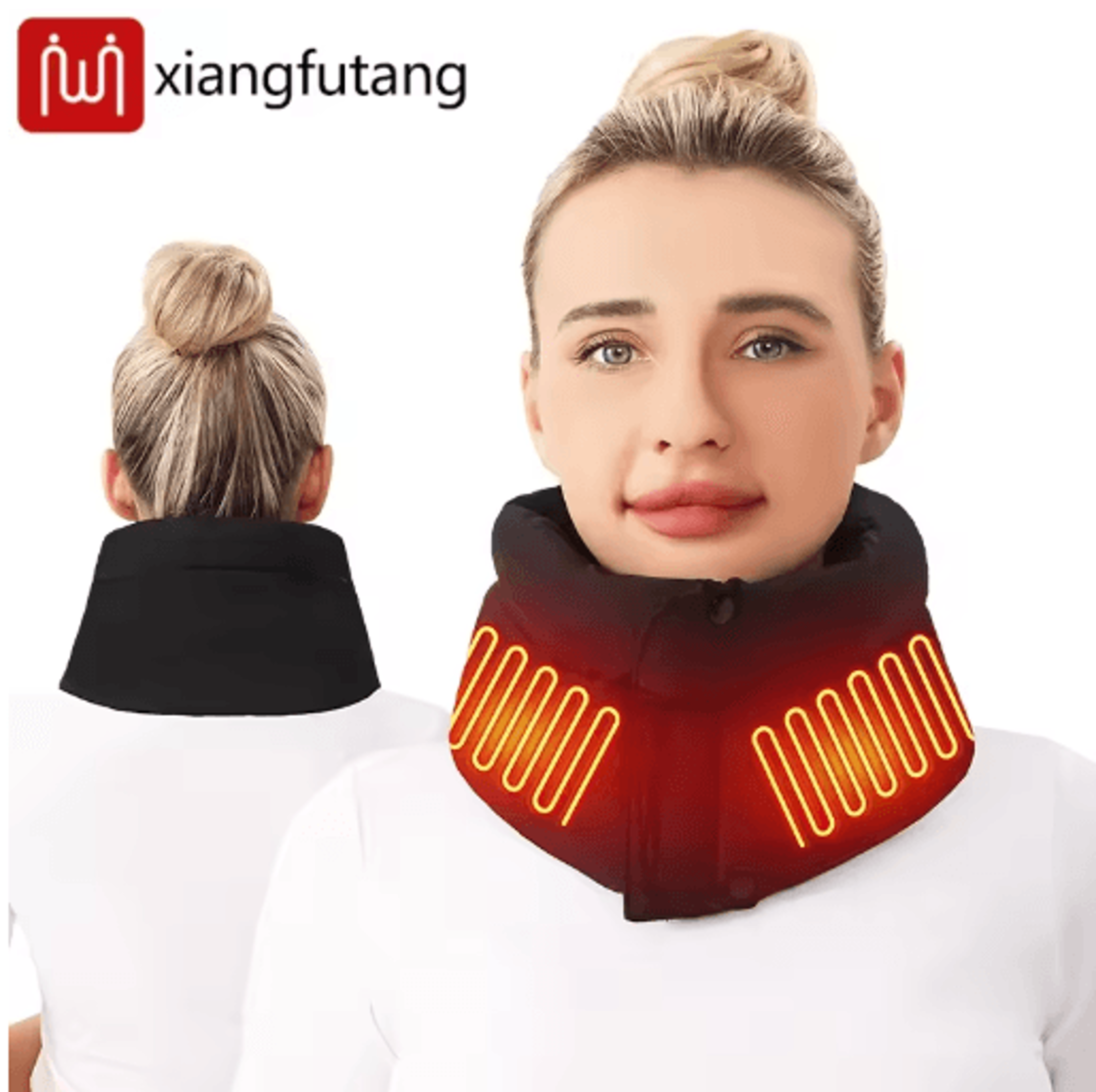 electric heated neck wrap – adjustable neck warmer scarf with 3 temperature levels