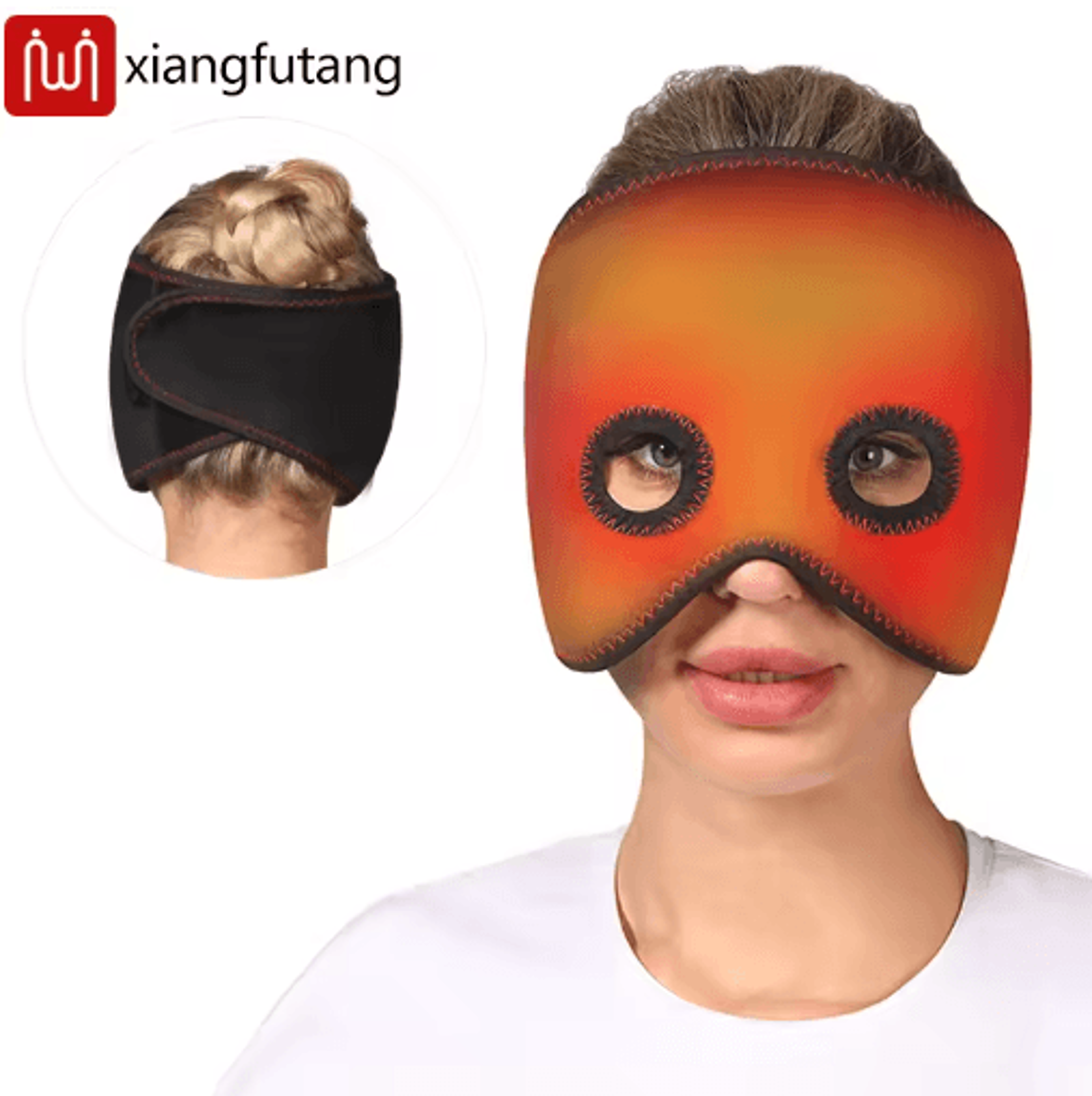 electric heated half-face mask – facial heating massage device with 3 adjustable temperature levels