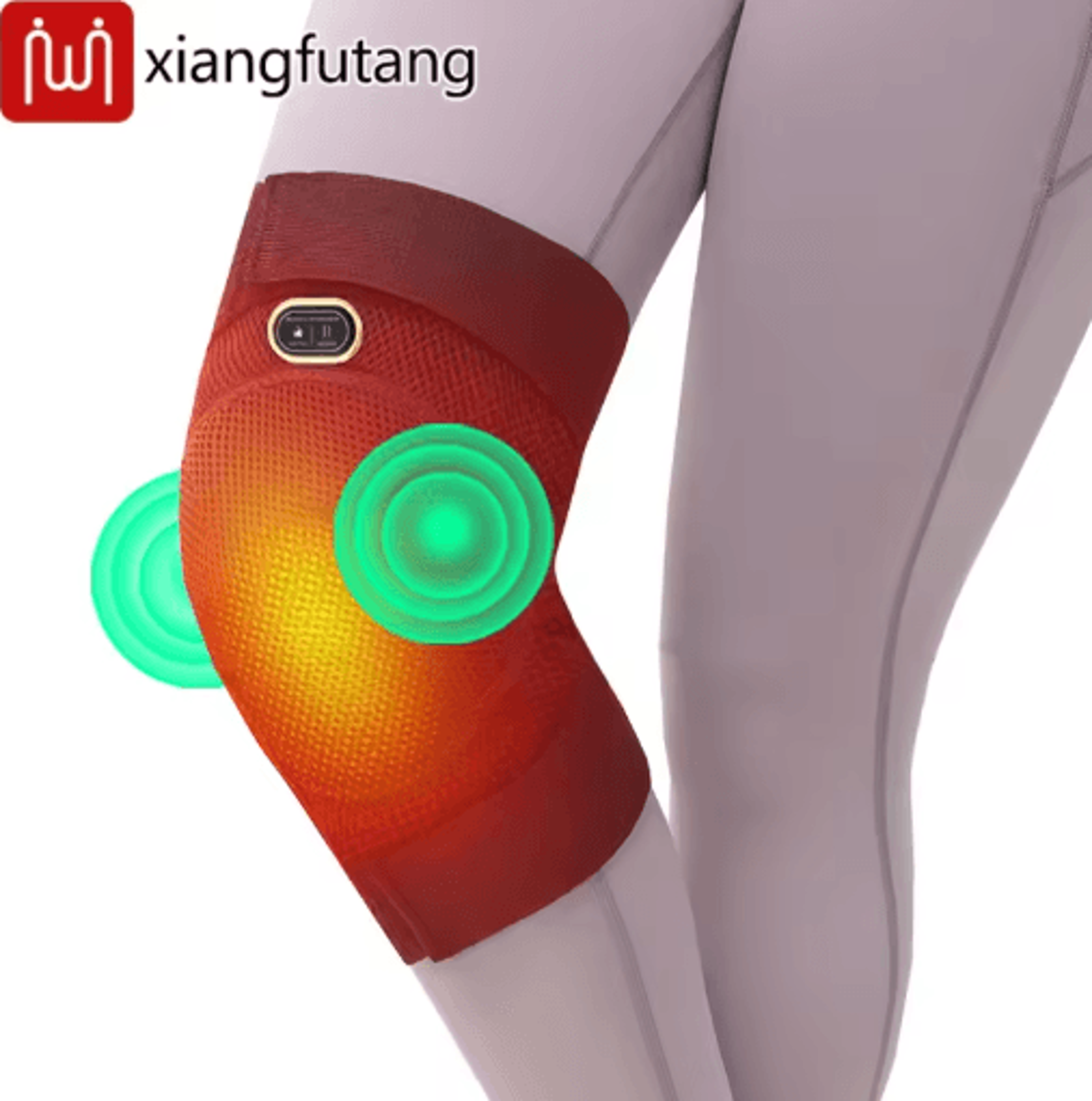 electric knee massager with heat & vibration – adjustable heated knee support brace for everyday comfort