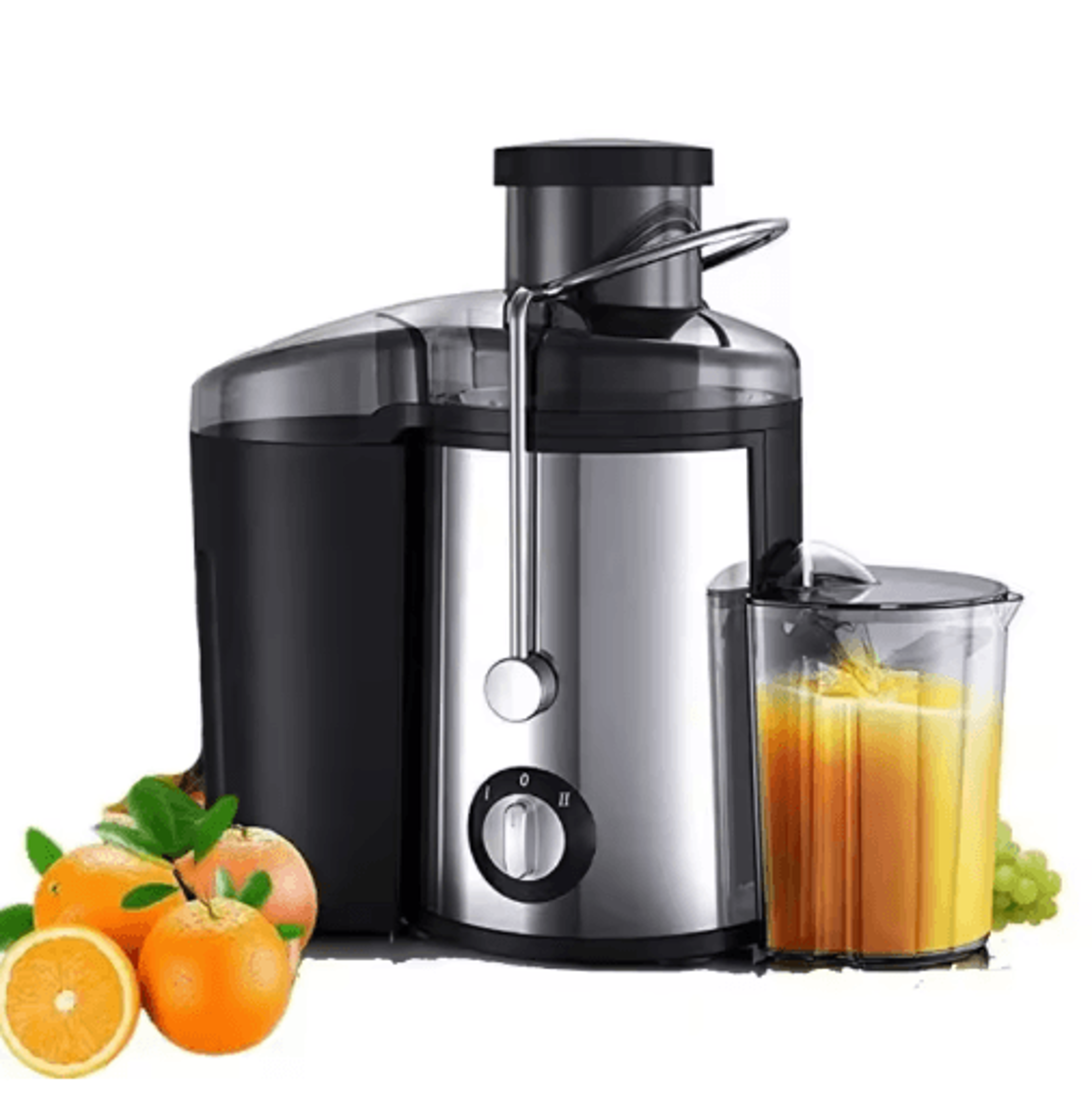 large feed chute centrifugal juicer – electric juice extractor with pulp separation (eu/us plug)