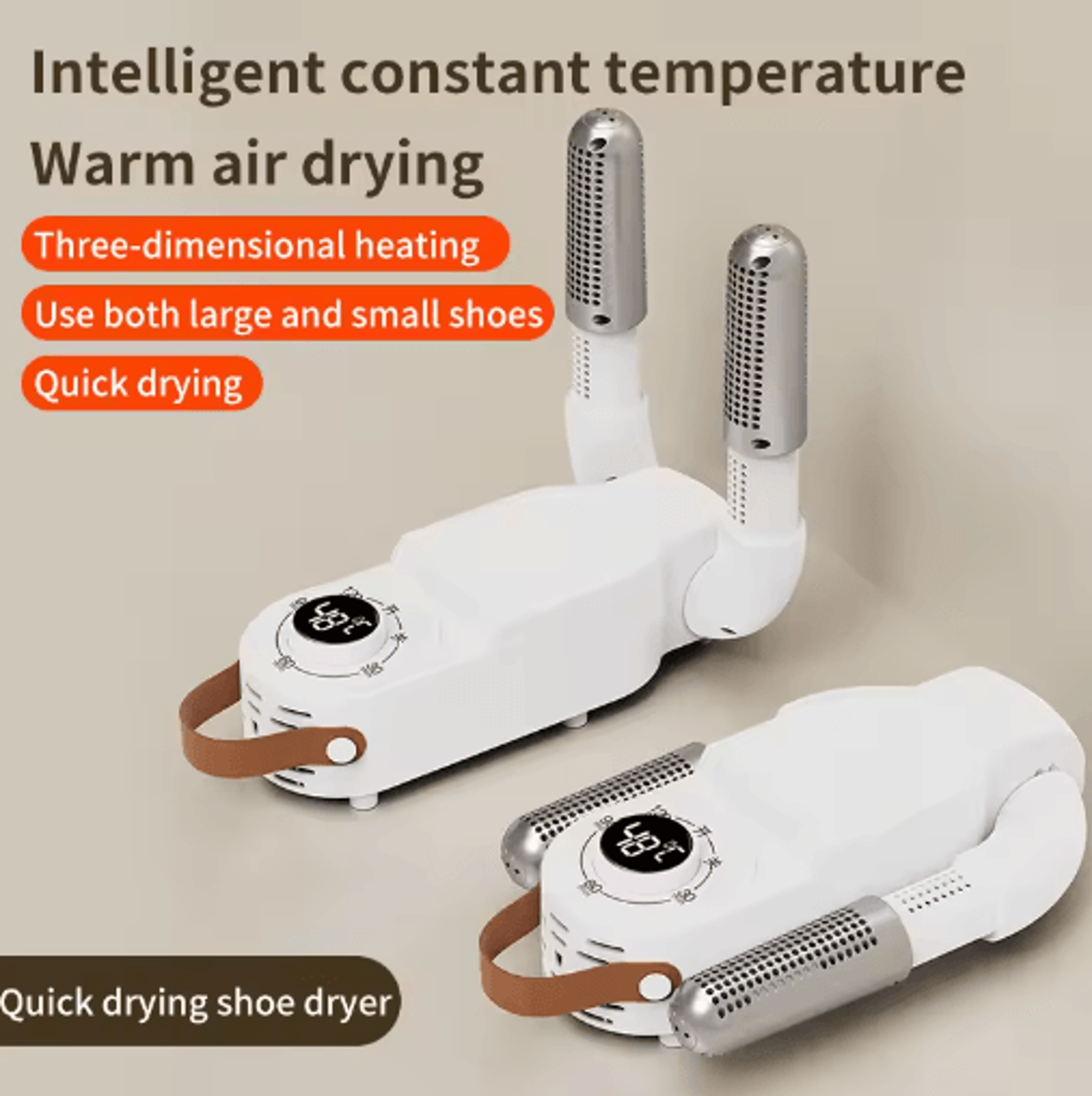 intelligent uv shoe dryer & boot warmer with adjustable timer, telescopic dryer & deodorizer