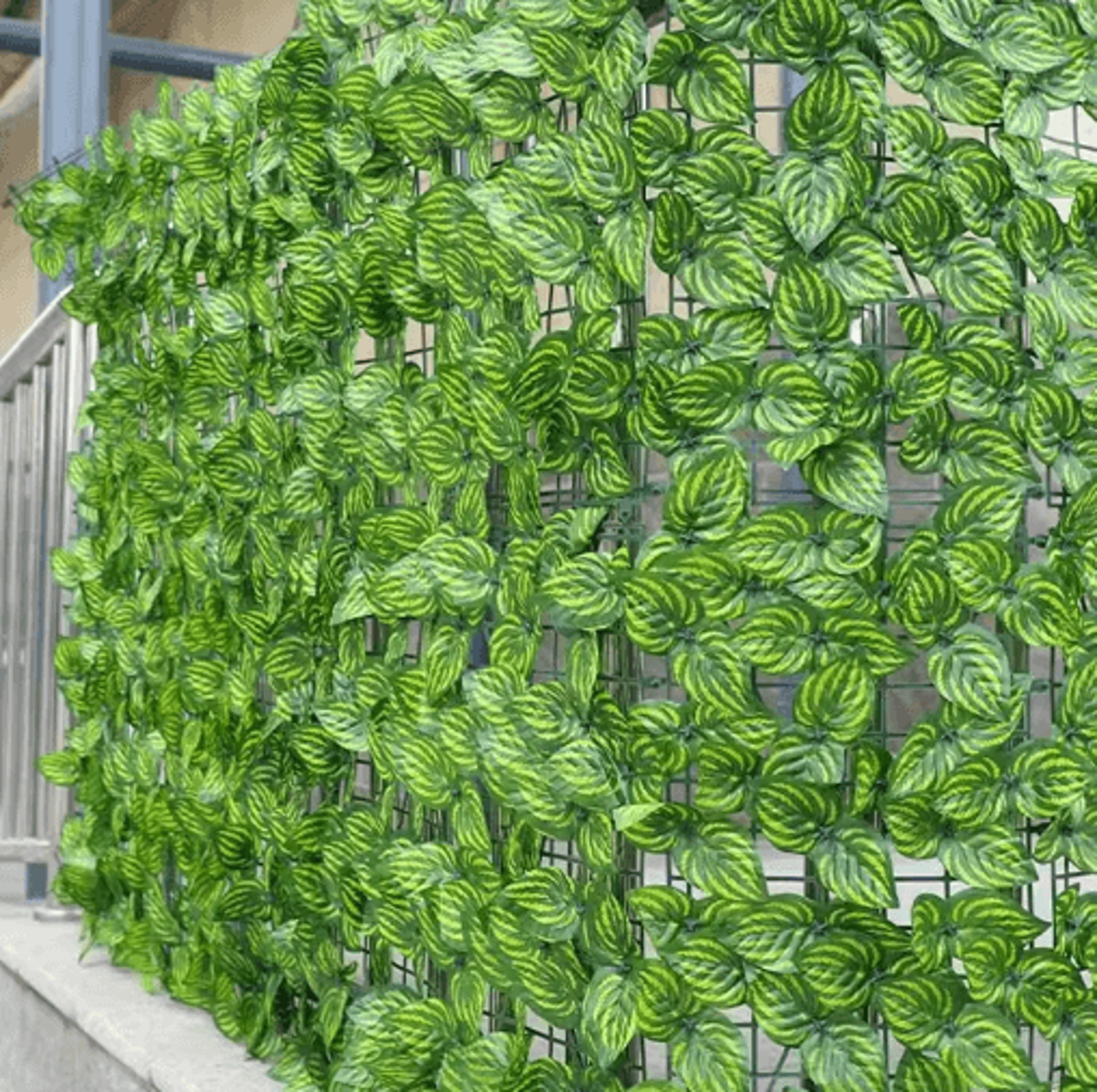 artificial green leaf privacy fence screen faux hedge panels for garden balcony & outdoor decor 1m to 3m