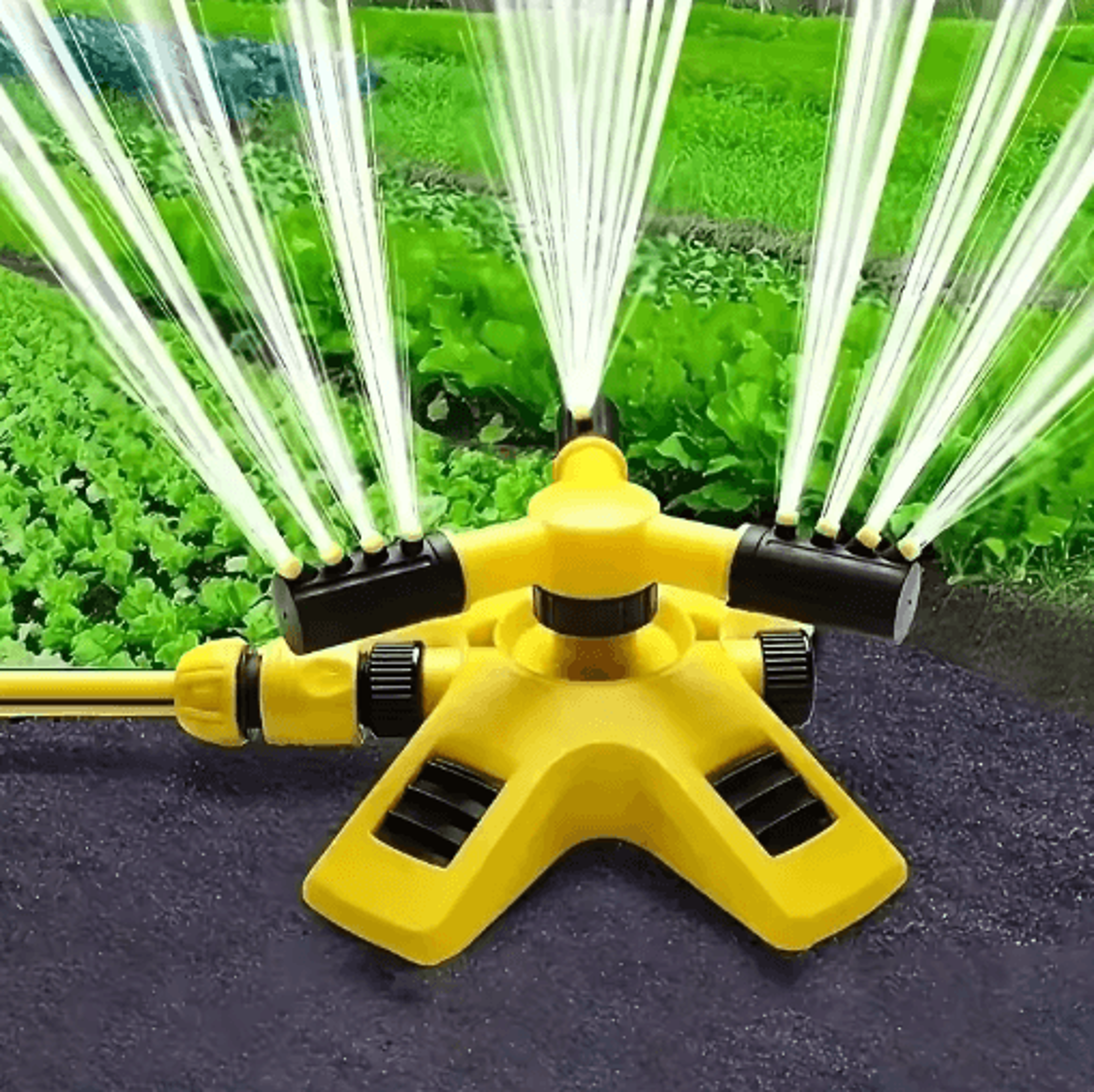 360° automatic rotating garden sprinkler – large area lawn & yard irrigation watering system