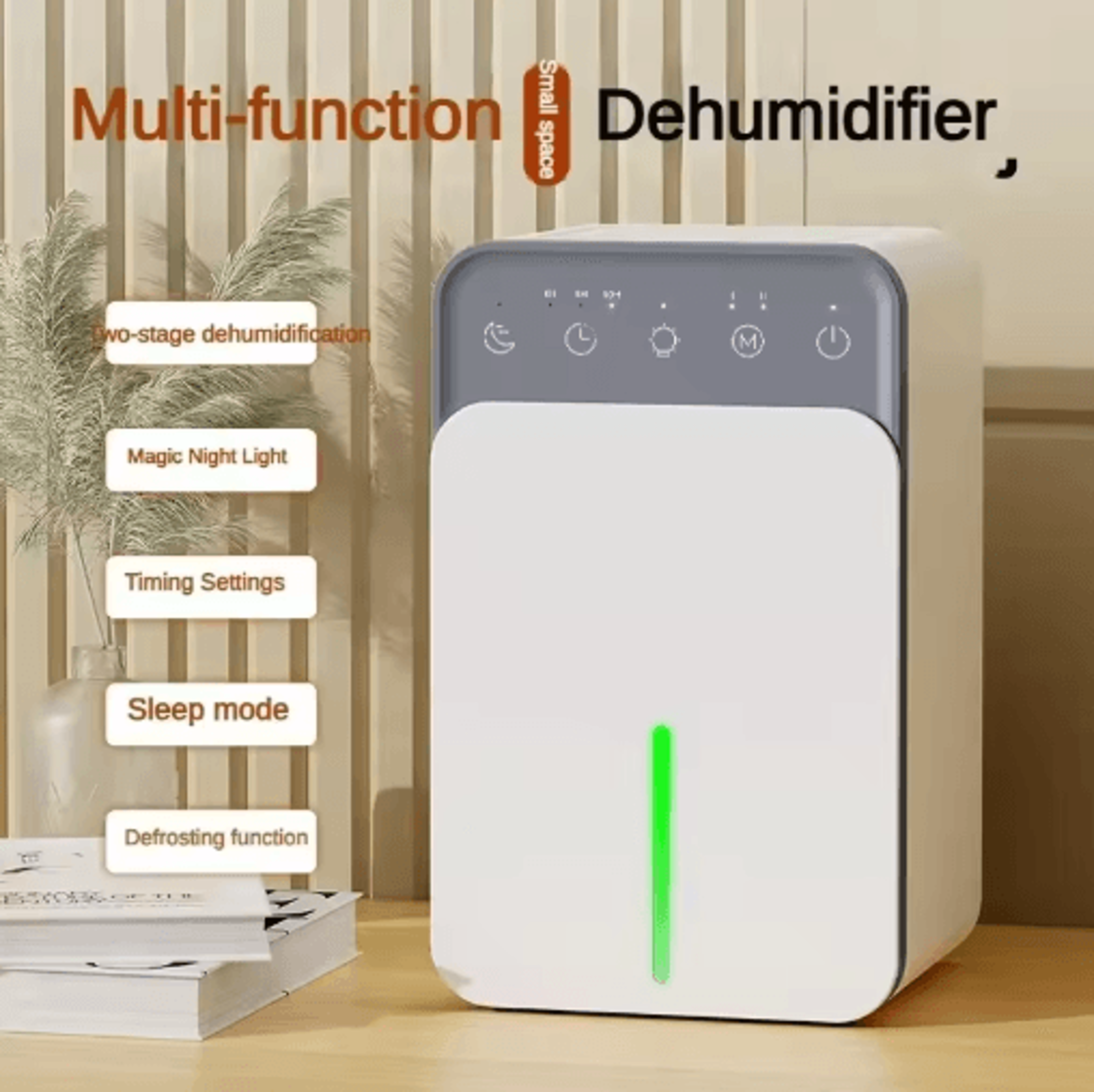 portable air dehumidifier – quiet moisture absorber & air dryer for home, bedroom, office & kitchen
