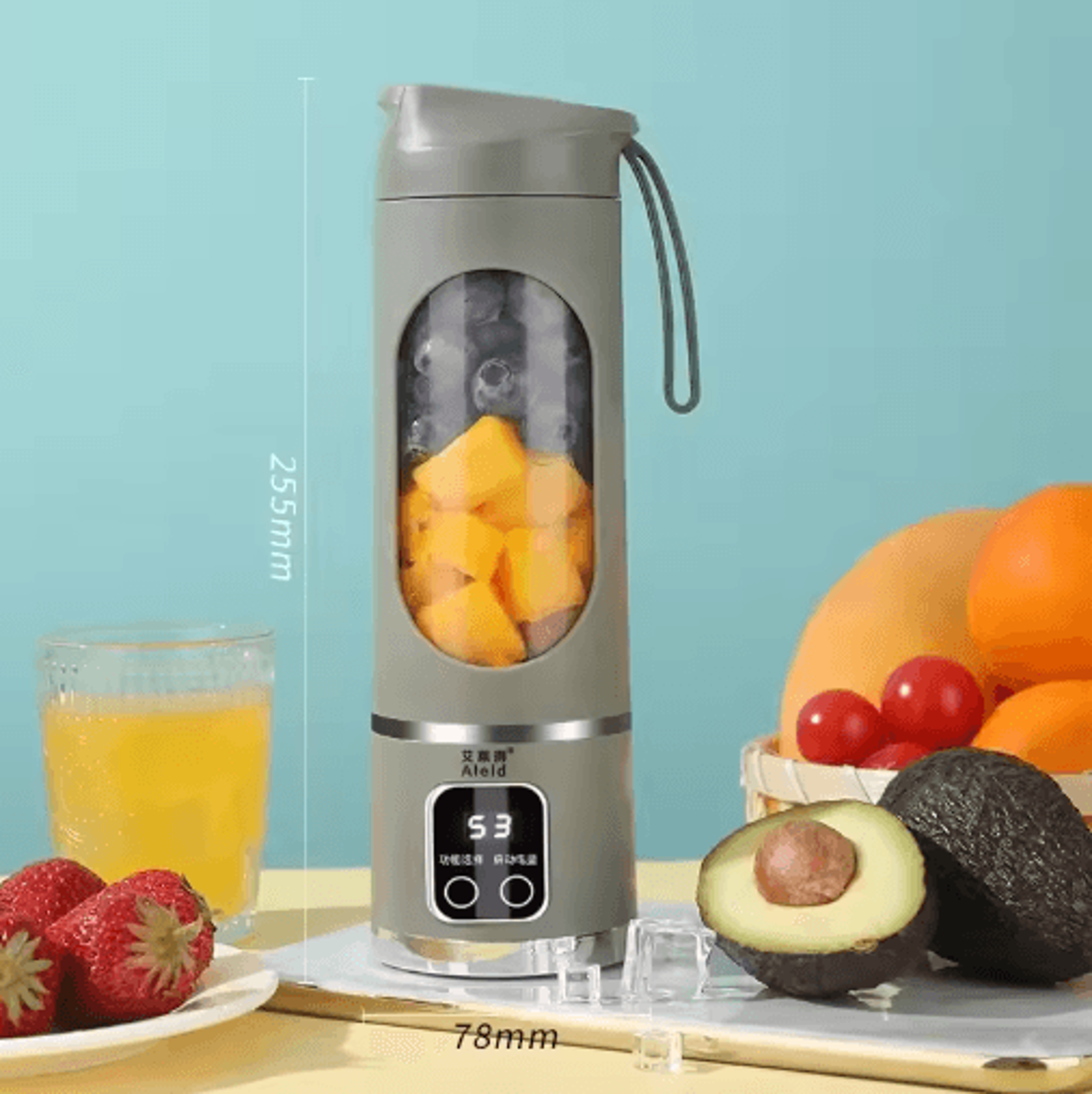portable usb rechargeable blender – 450ml 10-blade smoothie & ice crusher juicer cup