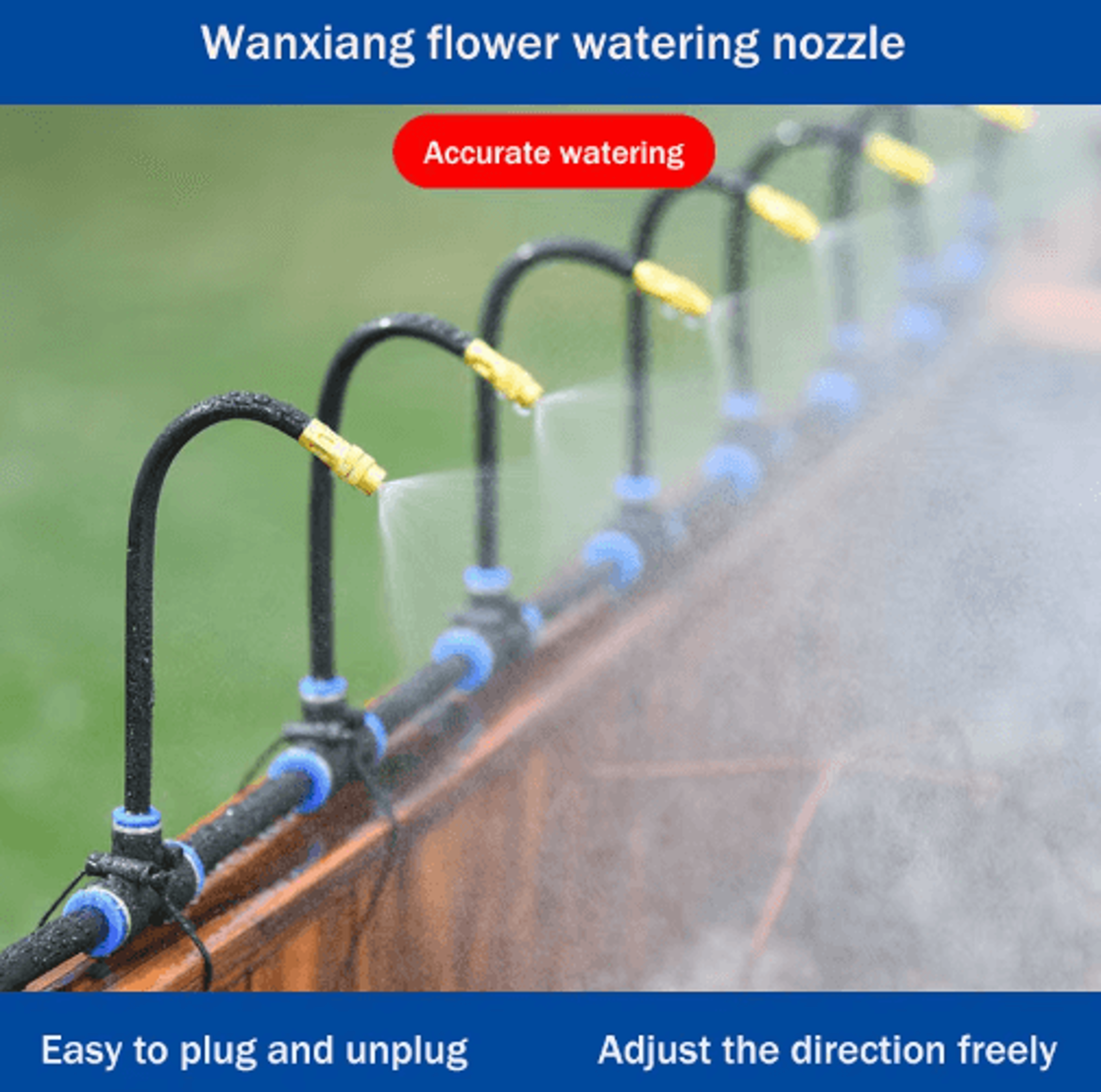 5–20m automatic garden irrigation kit – rotating copper mist sprinkler system for balcony & garden watering