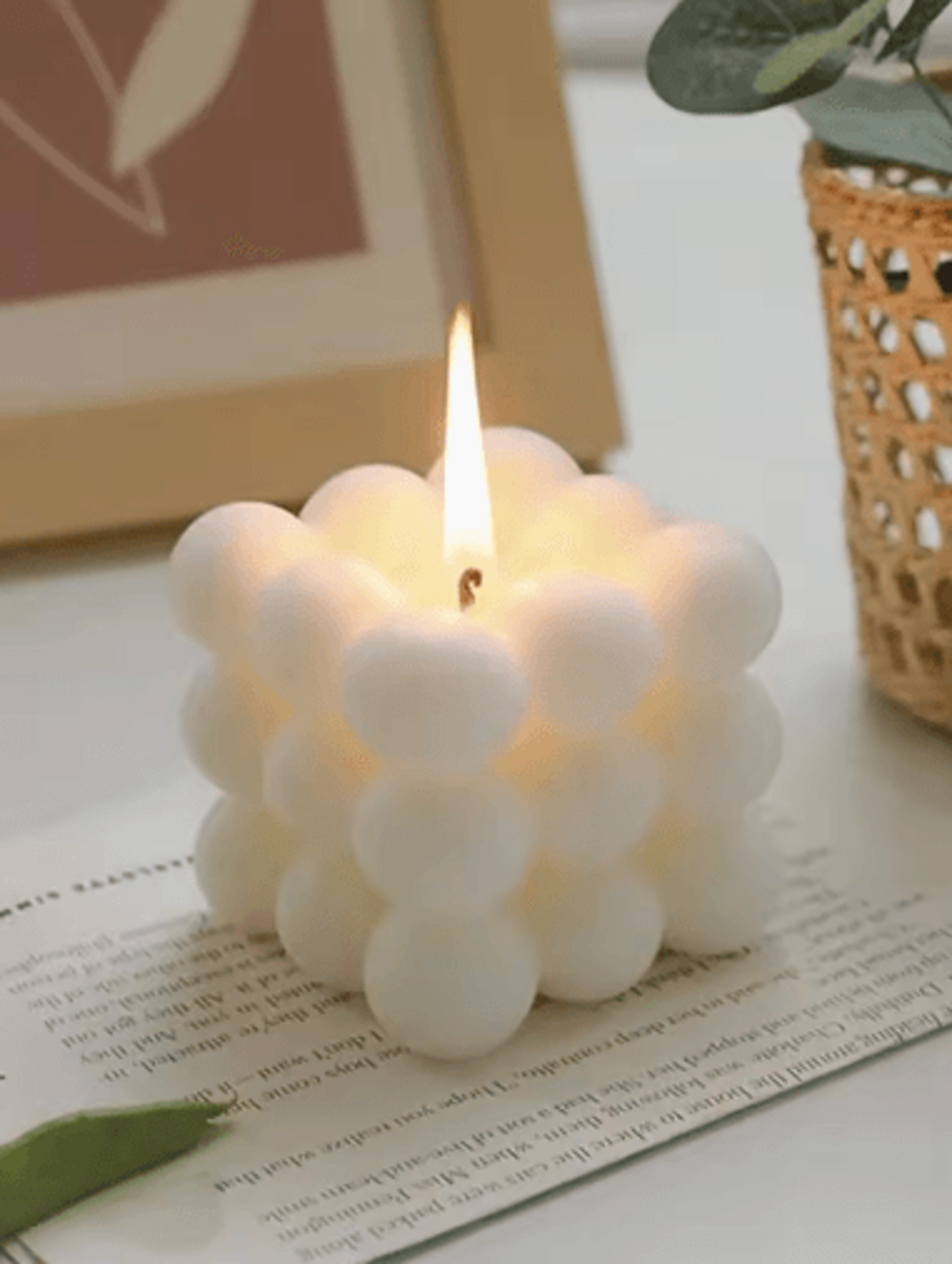 handmade soy wax magic cube candle – creative ball-shaped aromatherapy decorative candle for home & wedding gifts