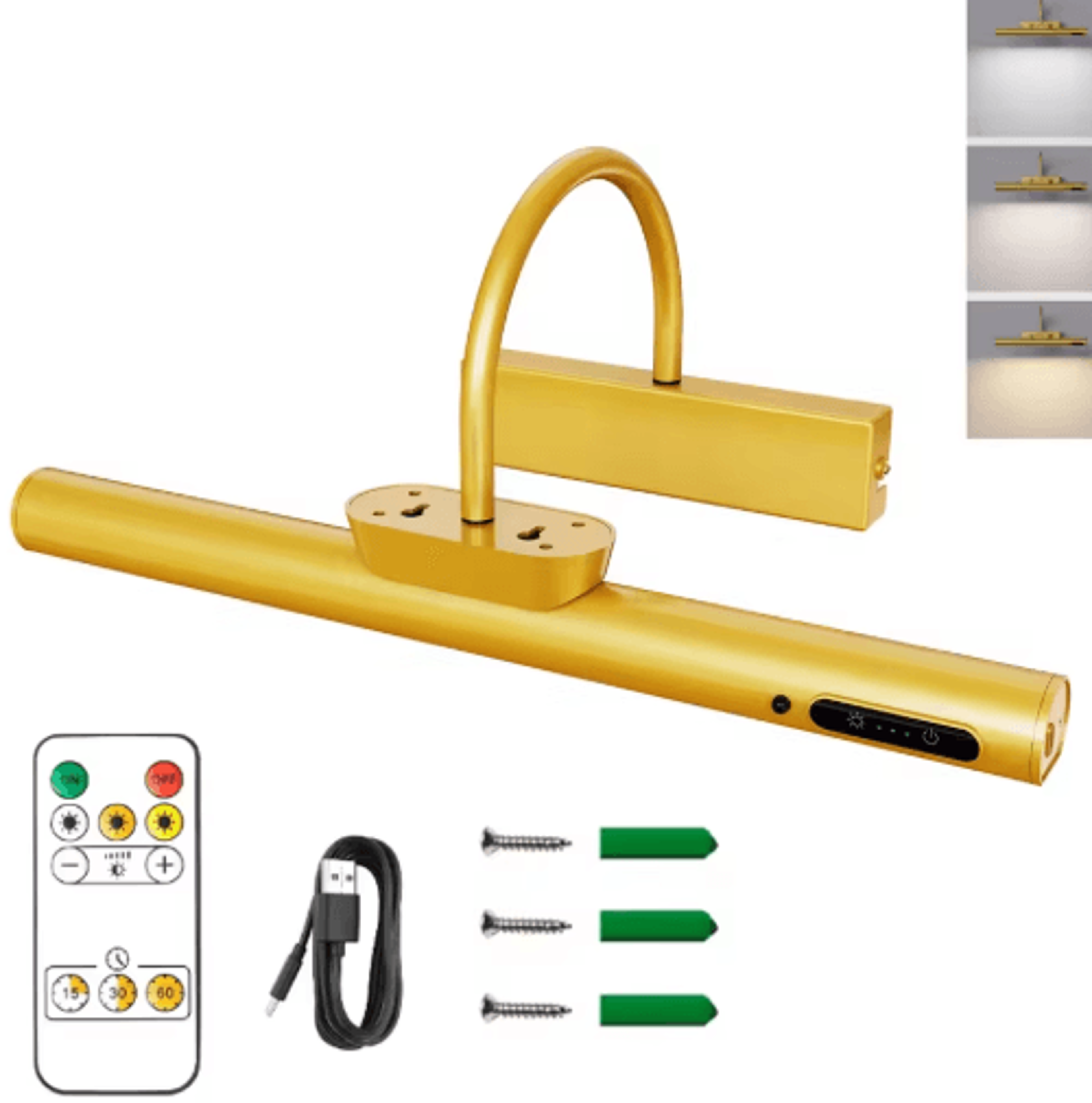 4000mah rechargeable led picture light – wireless art display wall lamp with remote control