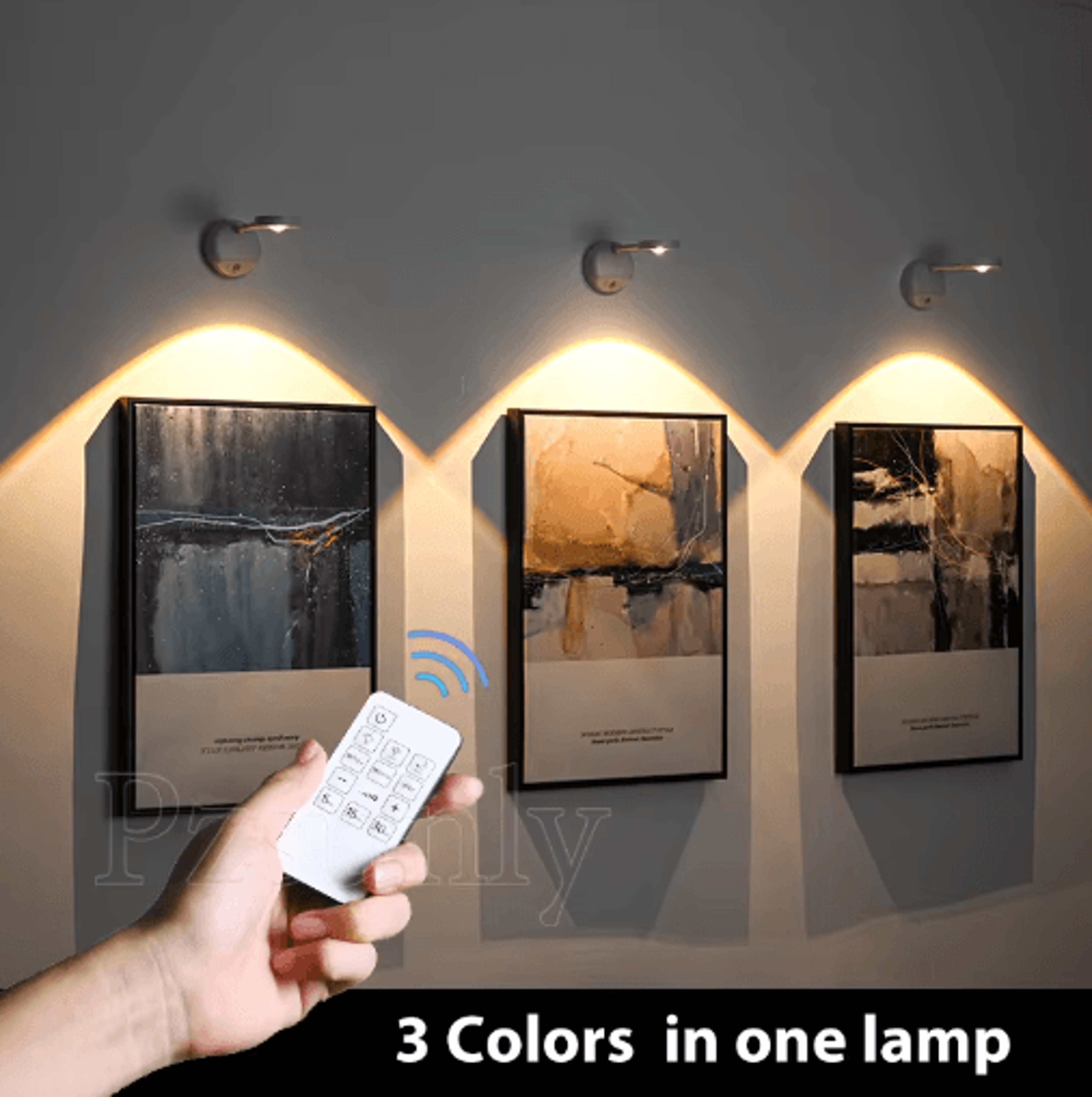 usb rechargeable motion sensor led spotlight – wireless dimmable picture light for artwork & home decor