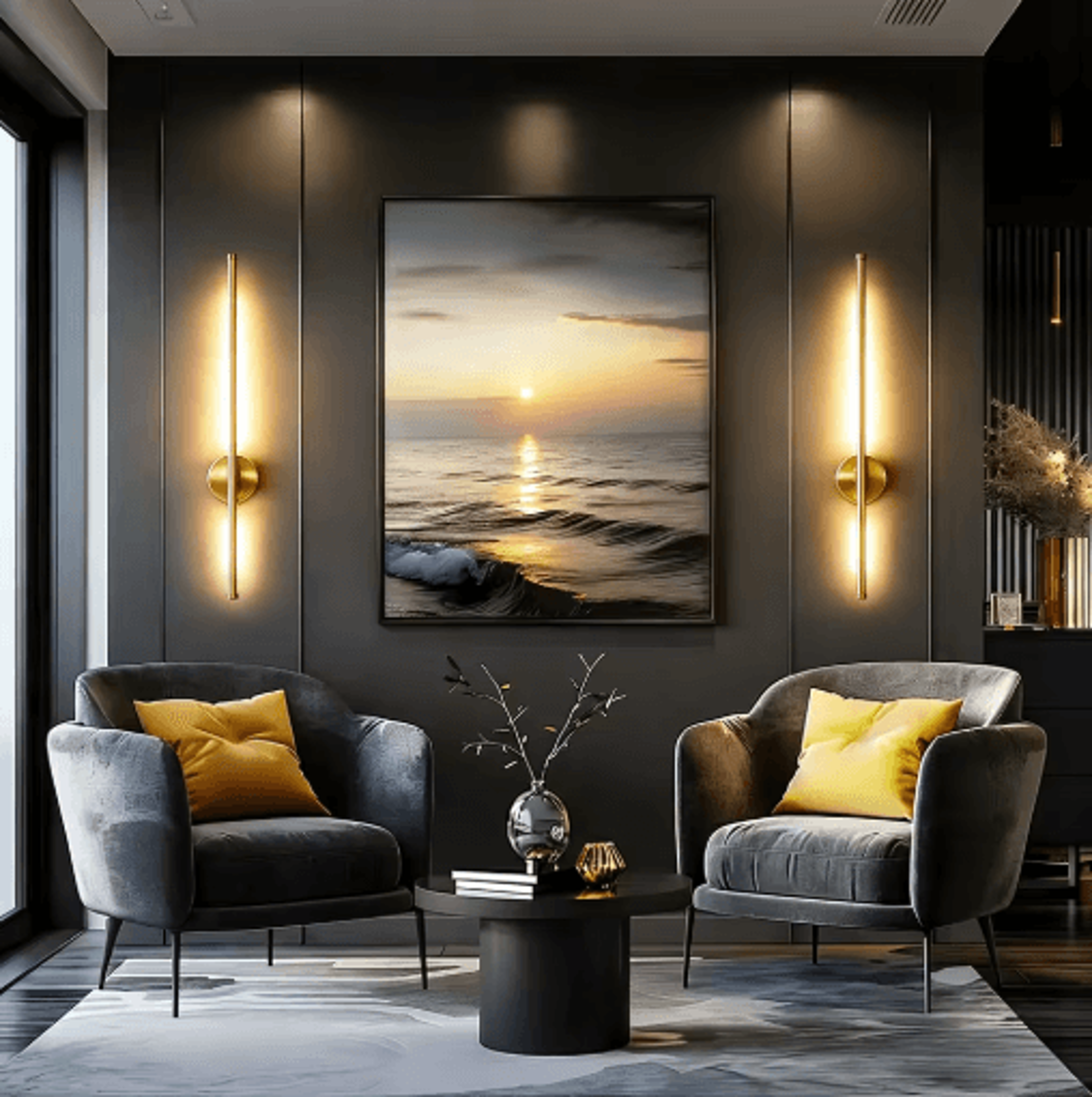 rechargeable wireless led wall sconce – 360° rotating dimmable picture light with remote control