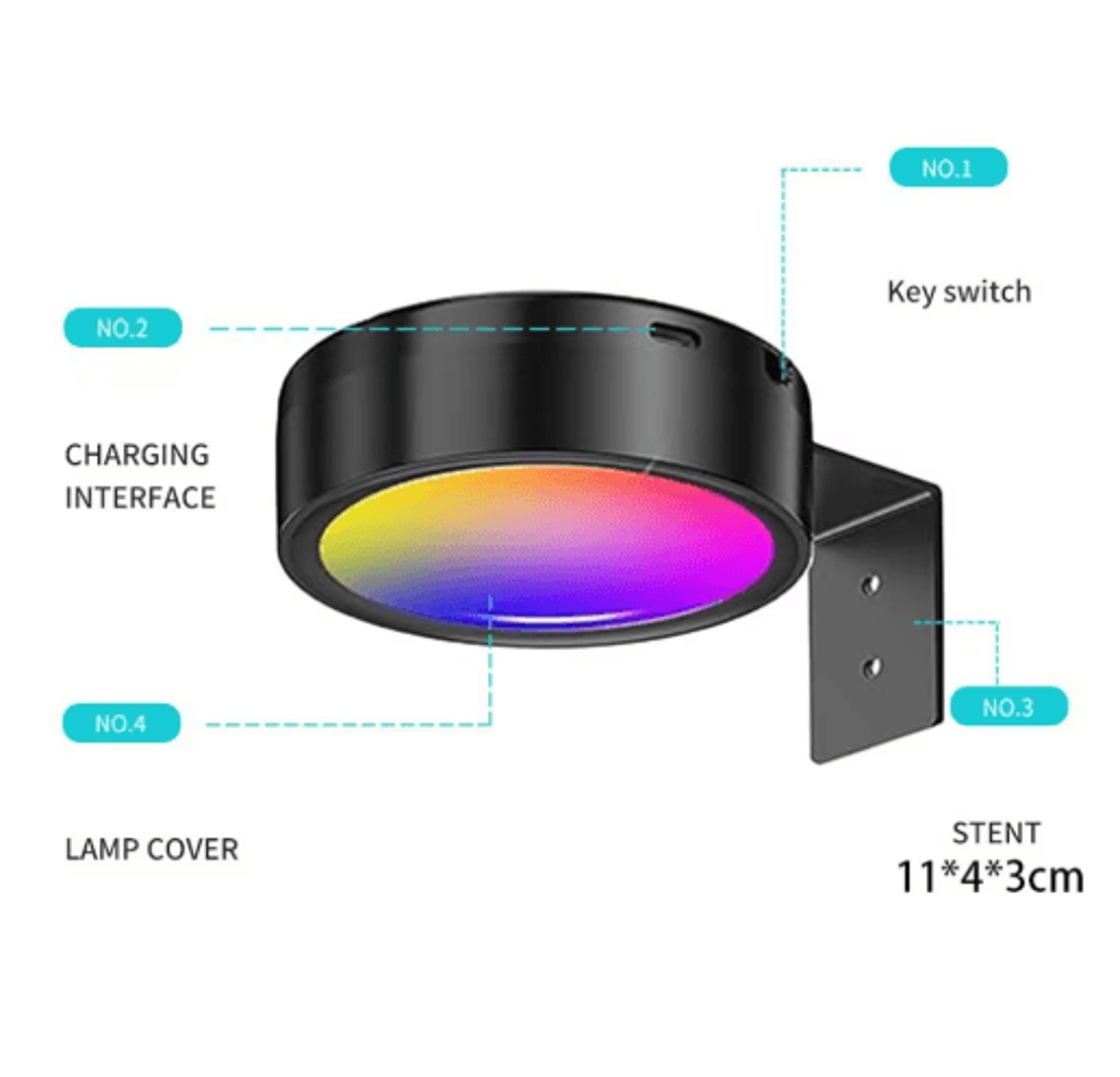 1/2/3pcs rechargeable magnetic led picture light – wireless dimmable wall light with timer & no-drill installation