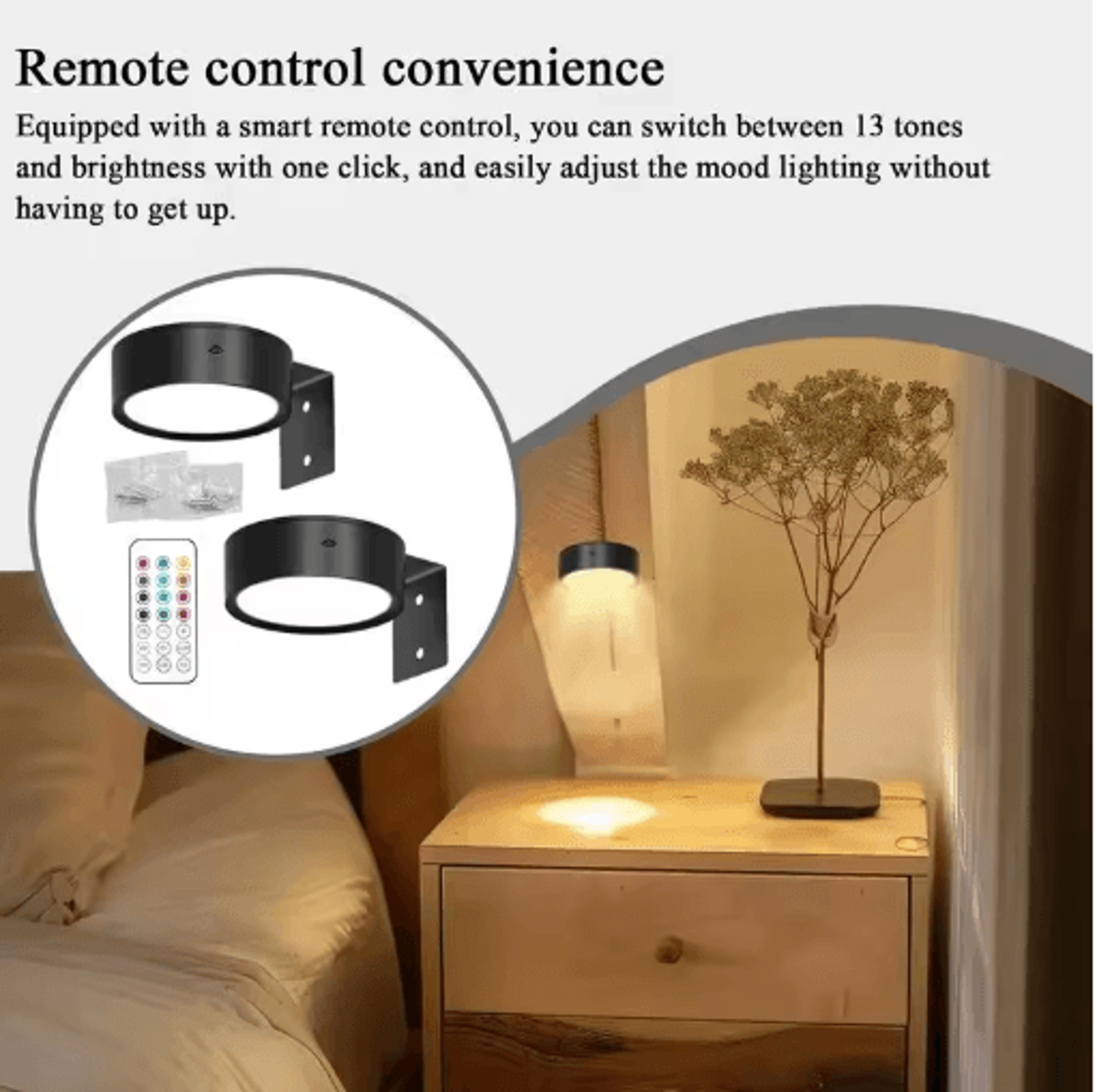 1/2pcs rgb led picture light – battery powered art display light with remote & 13 color modes