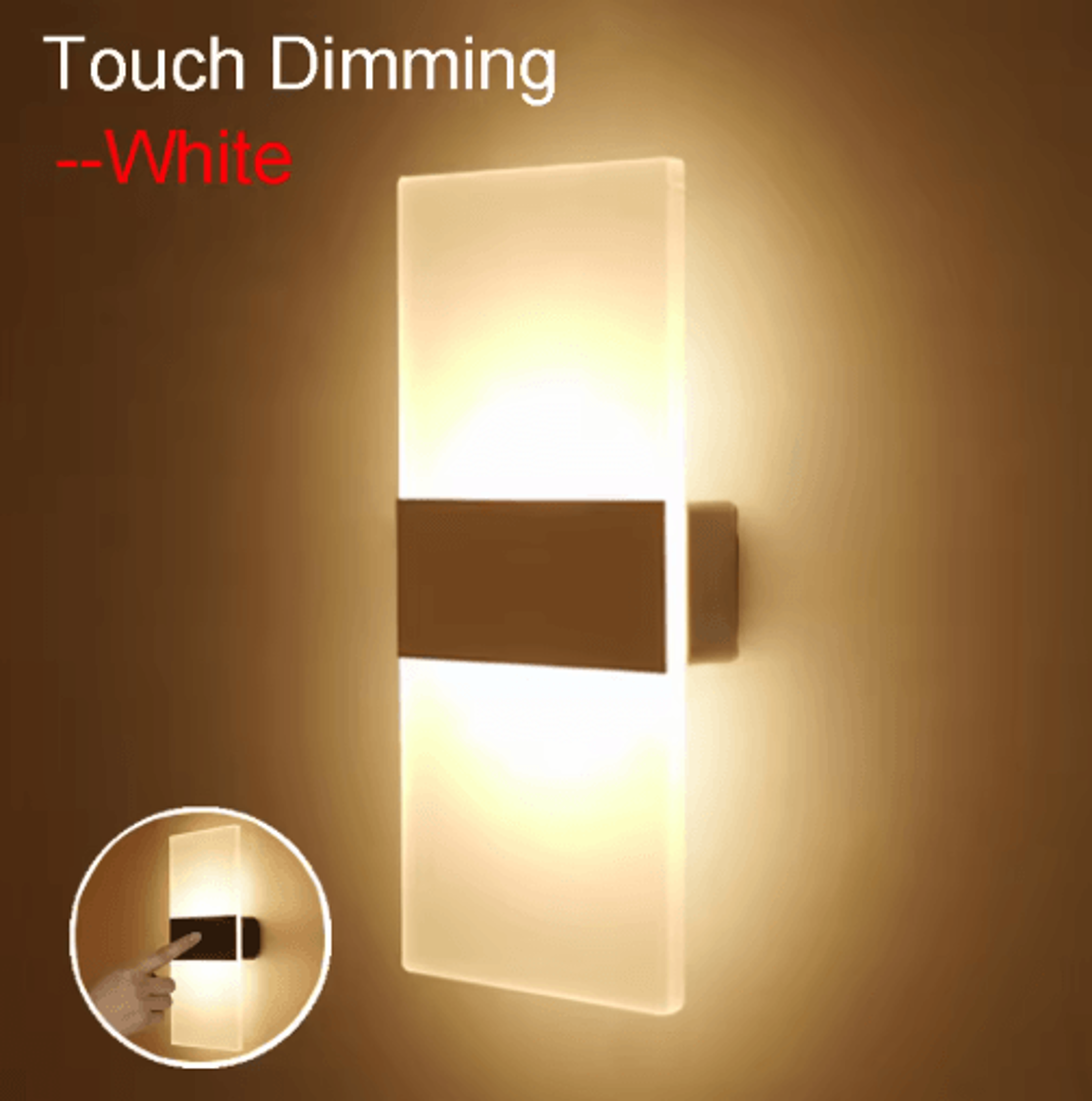 usb rechargeable motion sensor led wall lamp – nordic acrylic wireless bedside wall sconce