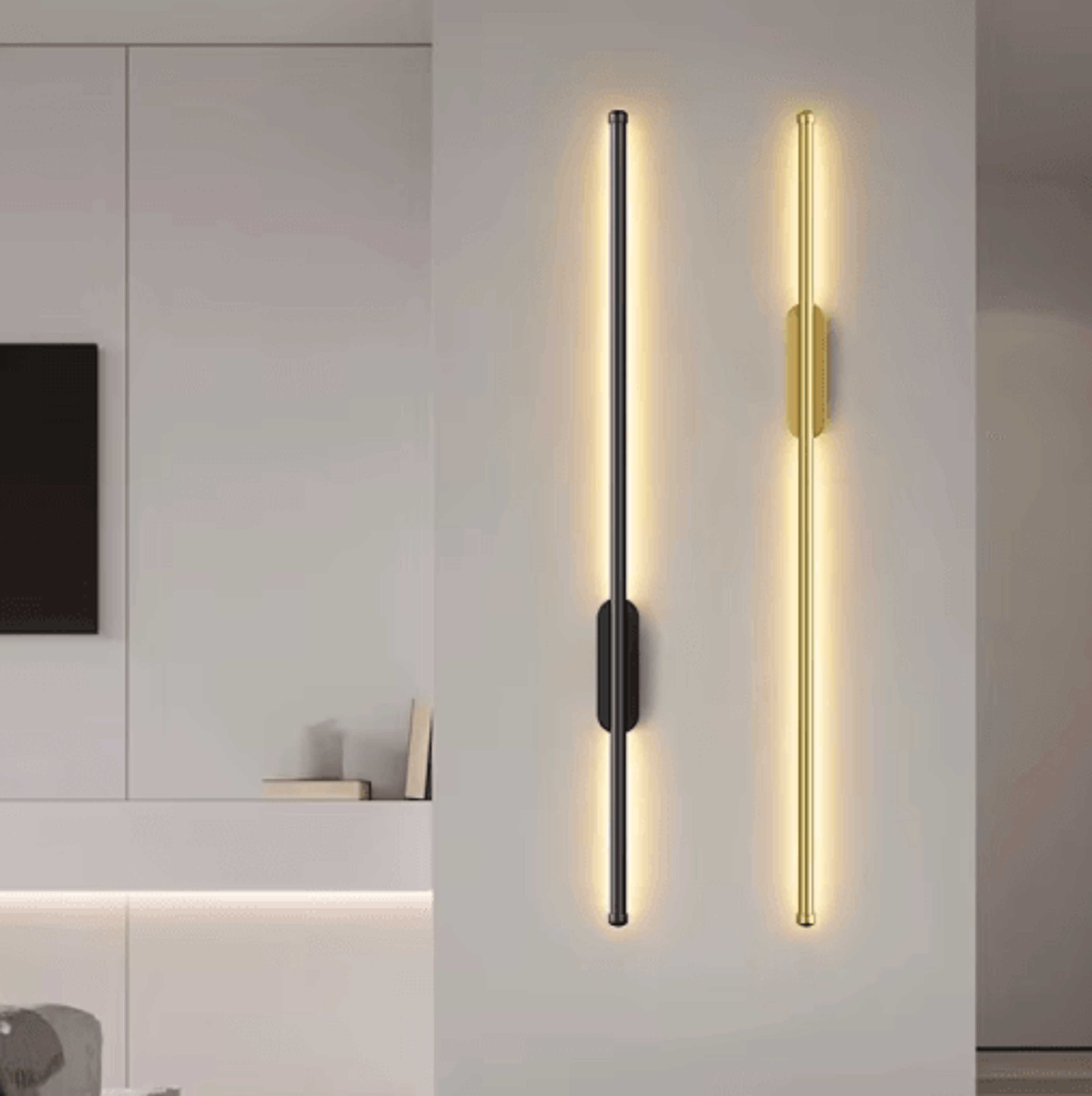 usb rechargeable led wall lamp – wireless dimmable 3-color wall light with remote control