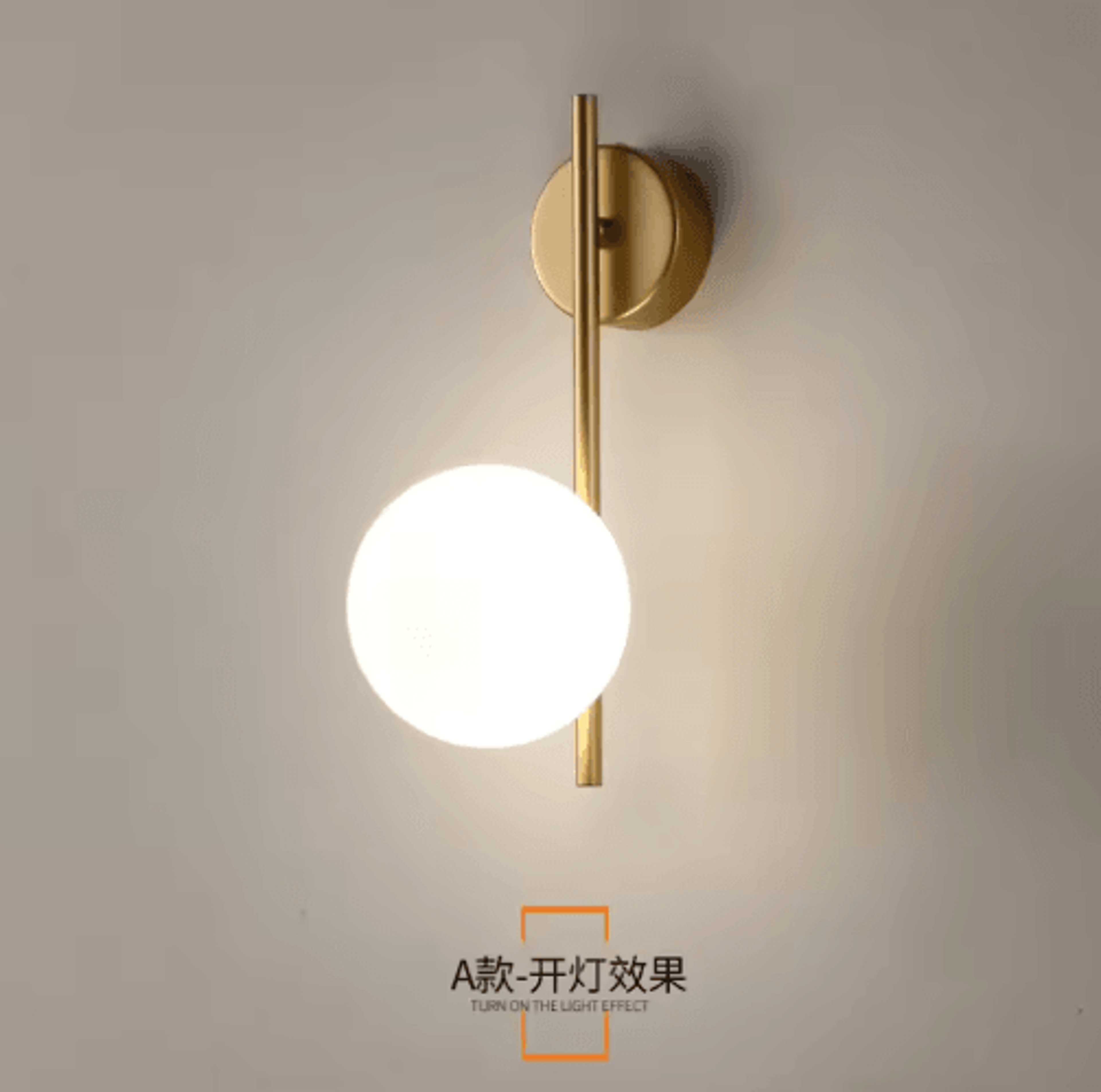 gold glass led wall sconce – usb rechargeable dimmable bedside lamp with remote control