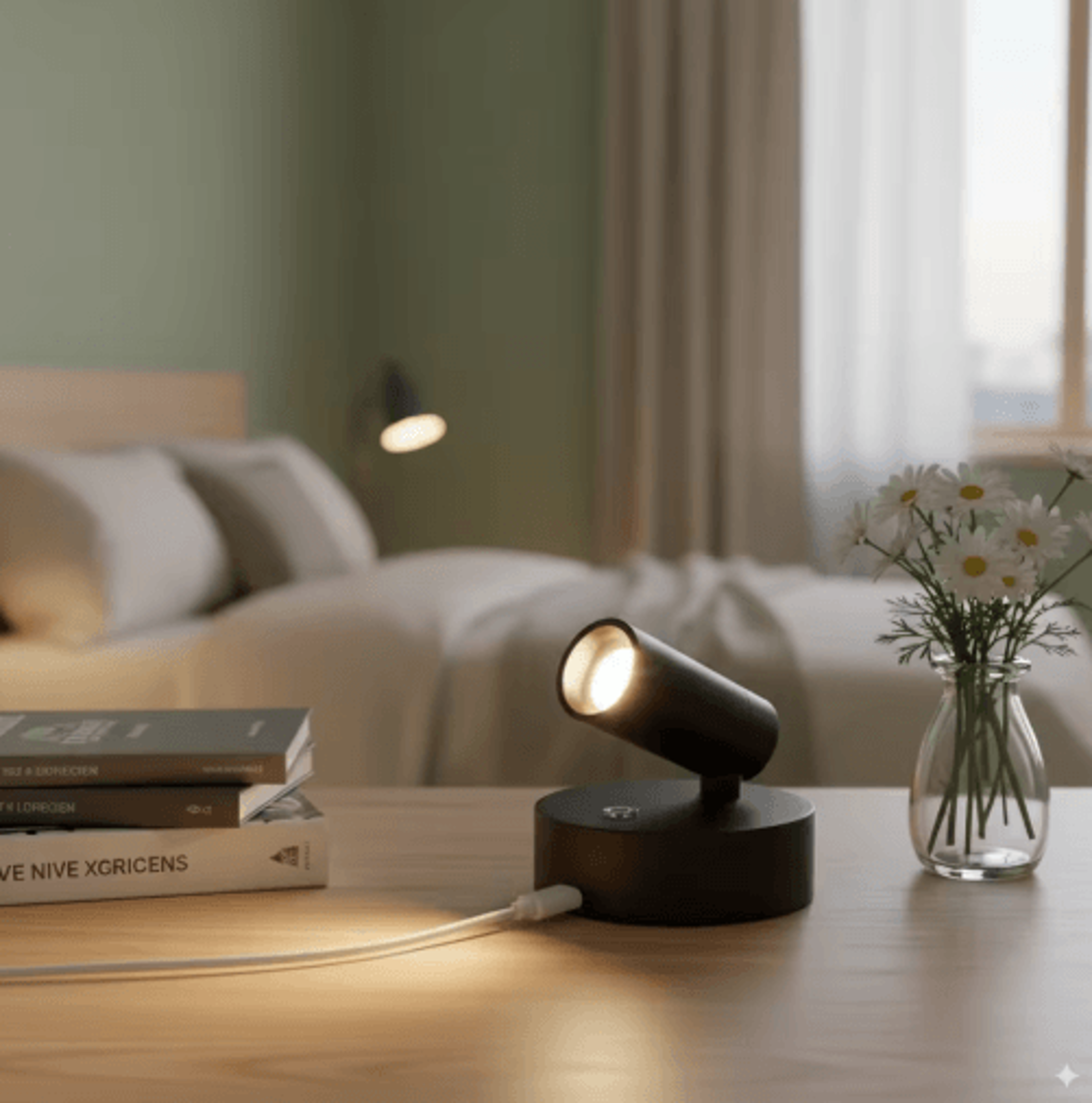magnetic rechargeable led wall light – usb dimmable wireless bedside reading lamp with touch control