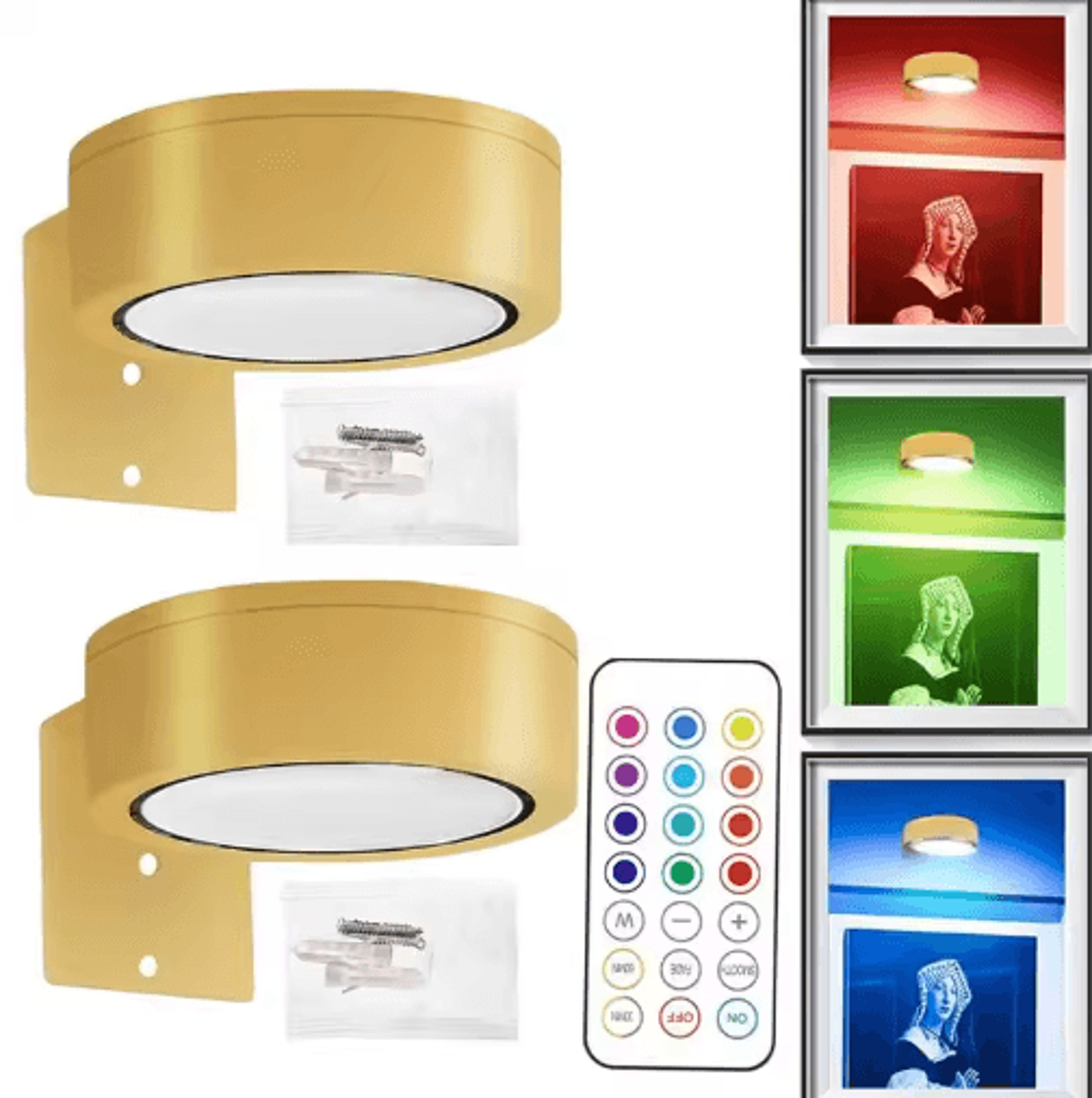 magnetic led picture light – battery operated art & painting accent lamp with remote control