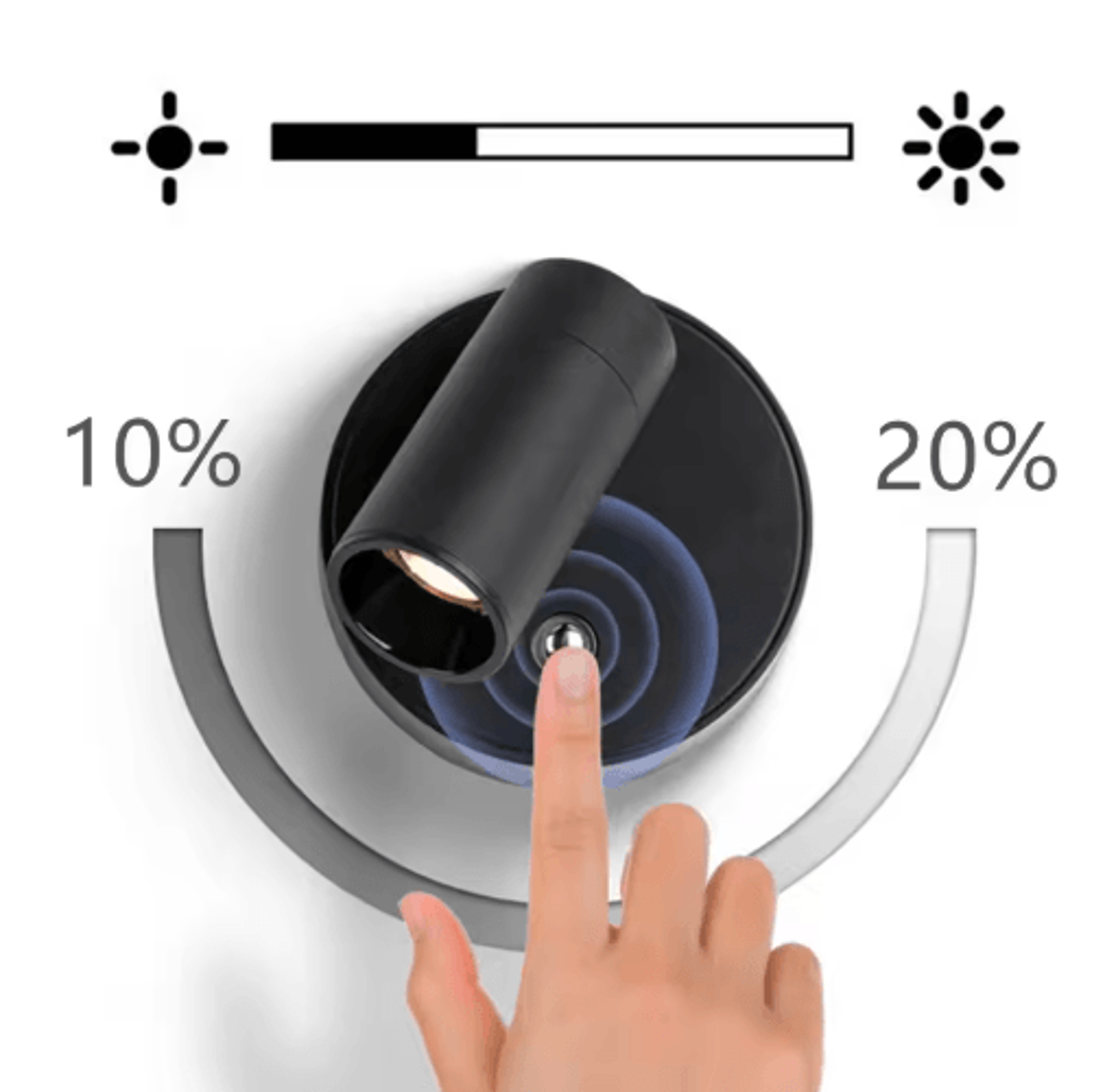 magnetic usb rechargeable led wall light – cordless touch dimmable reading & night lamp