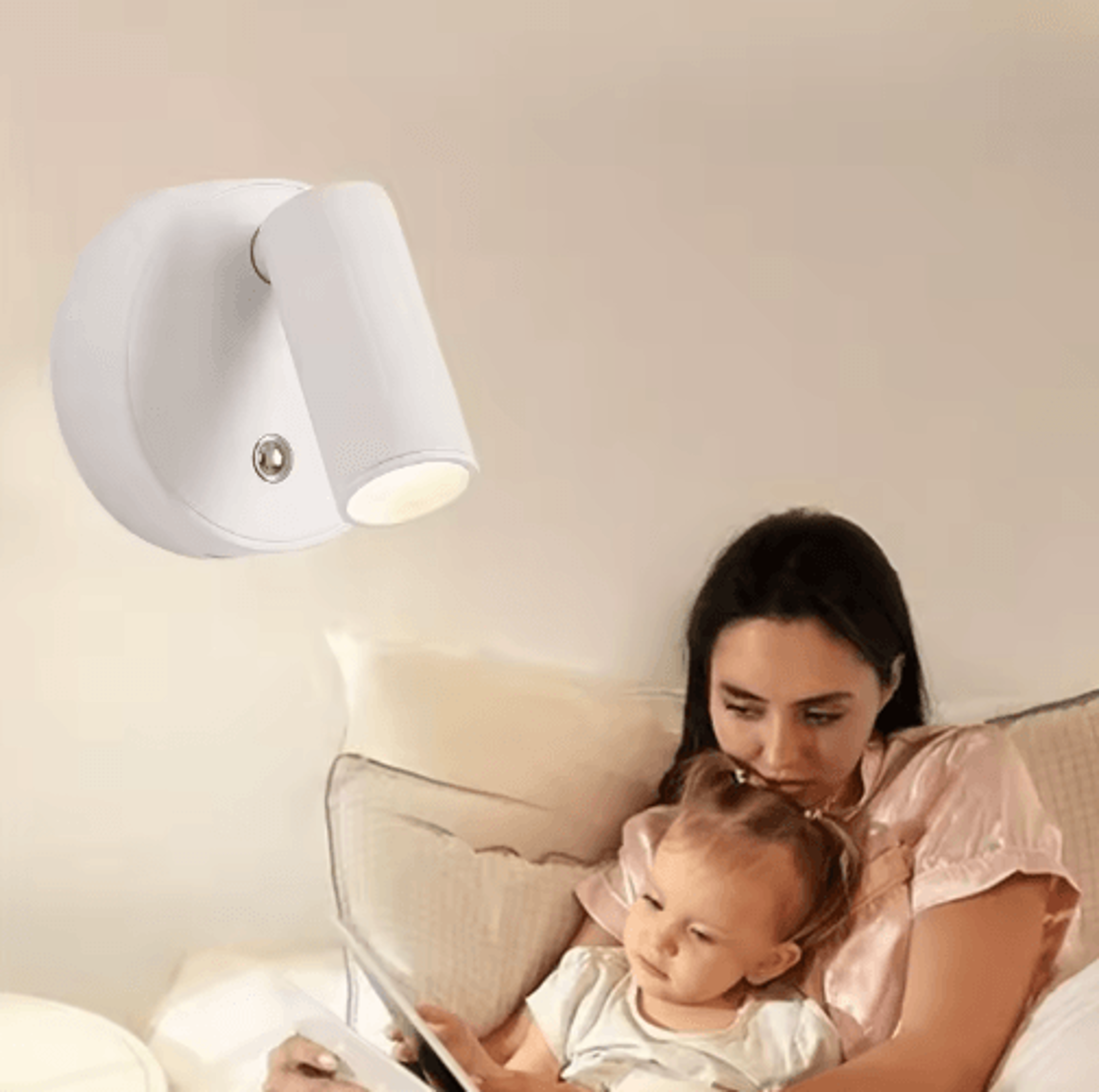 magnetic rechargeable led wall spotlight – wireless no-drill touch dimmable reading & cabinet light