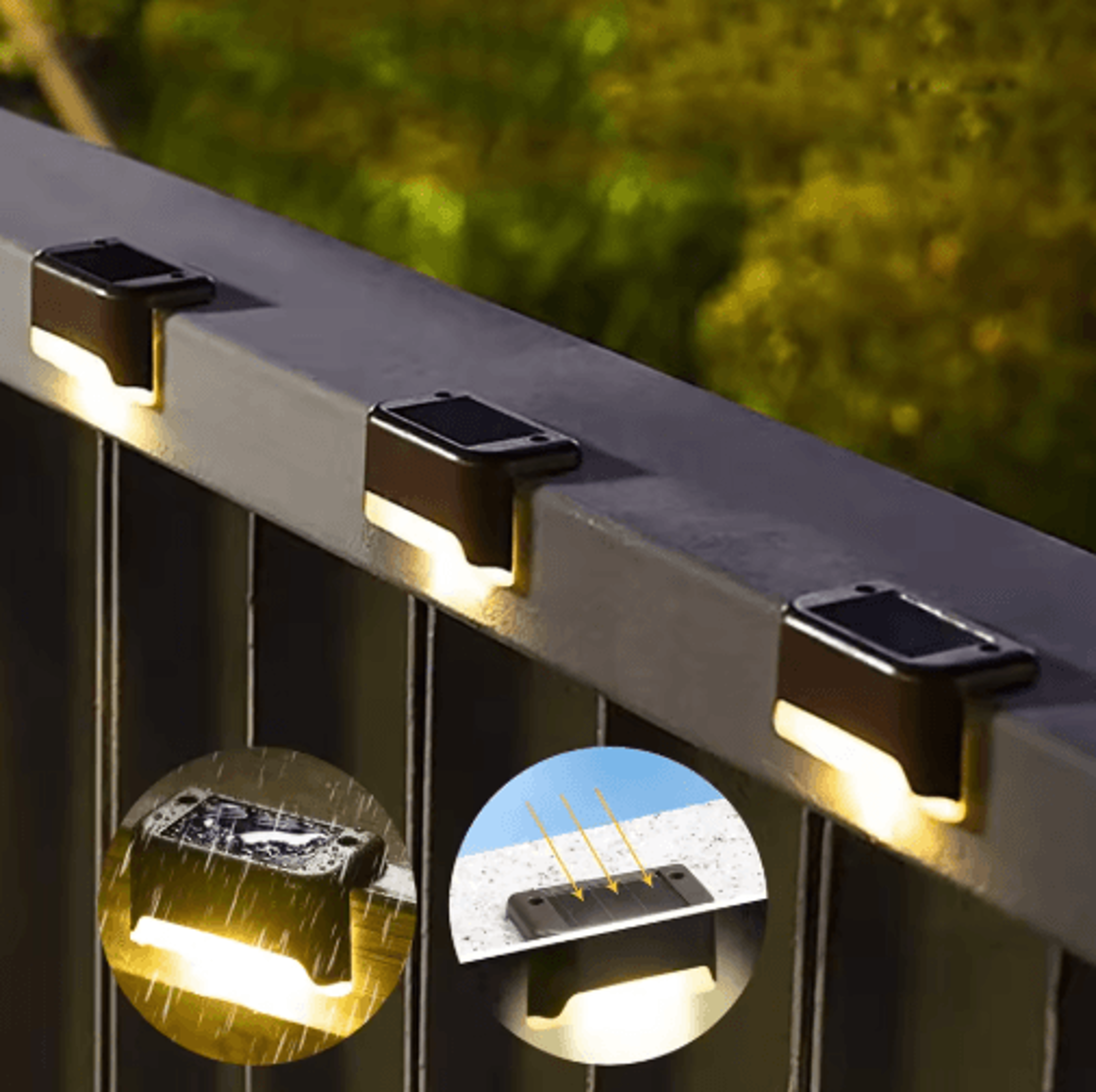 solar led step lights – 1/4/8/12-pack waterproof outdoor deck, stair & garden lights
