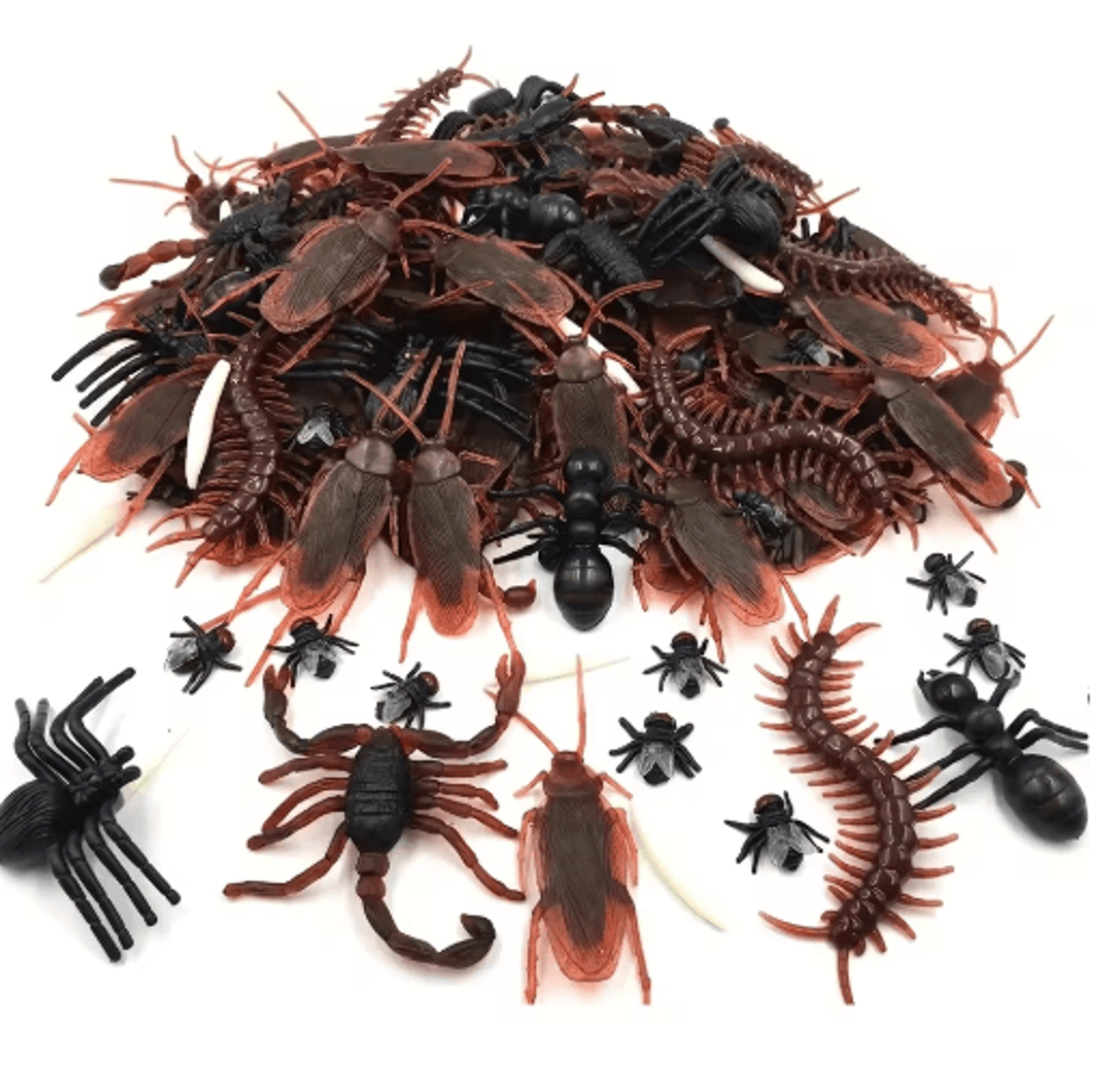50-piece realistic fake cockroach set – halloween prank bugs & novelty party decorations