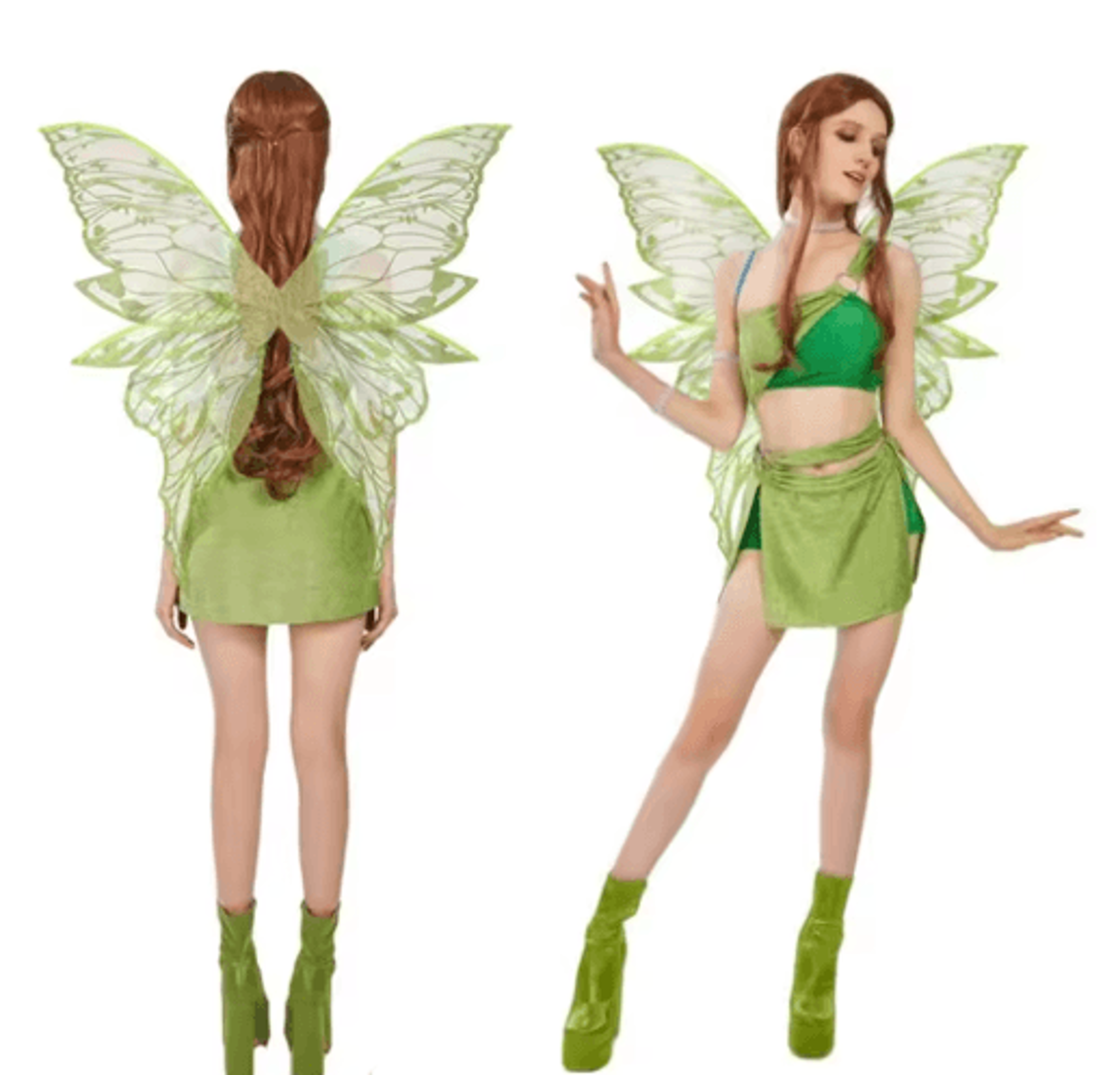 sparkling fairy butterfly wings – adult & girls angel costume wings for halloween dress-up parties