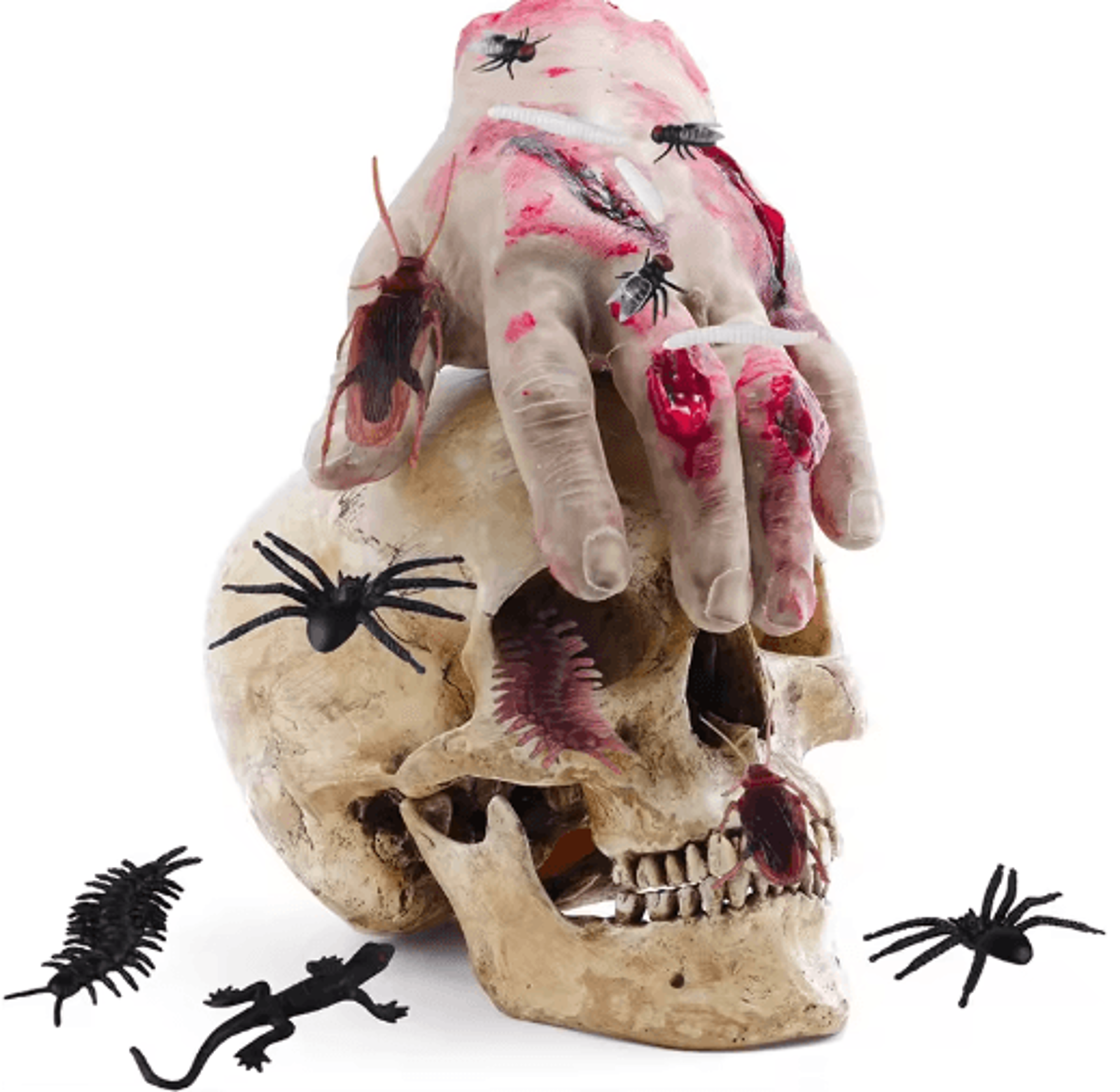12/48-piece realistic fake bug set – cockroach, spider, centipede & scorpion halloween prank props