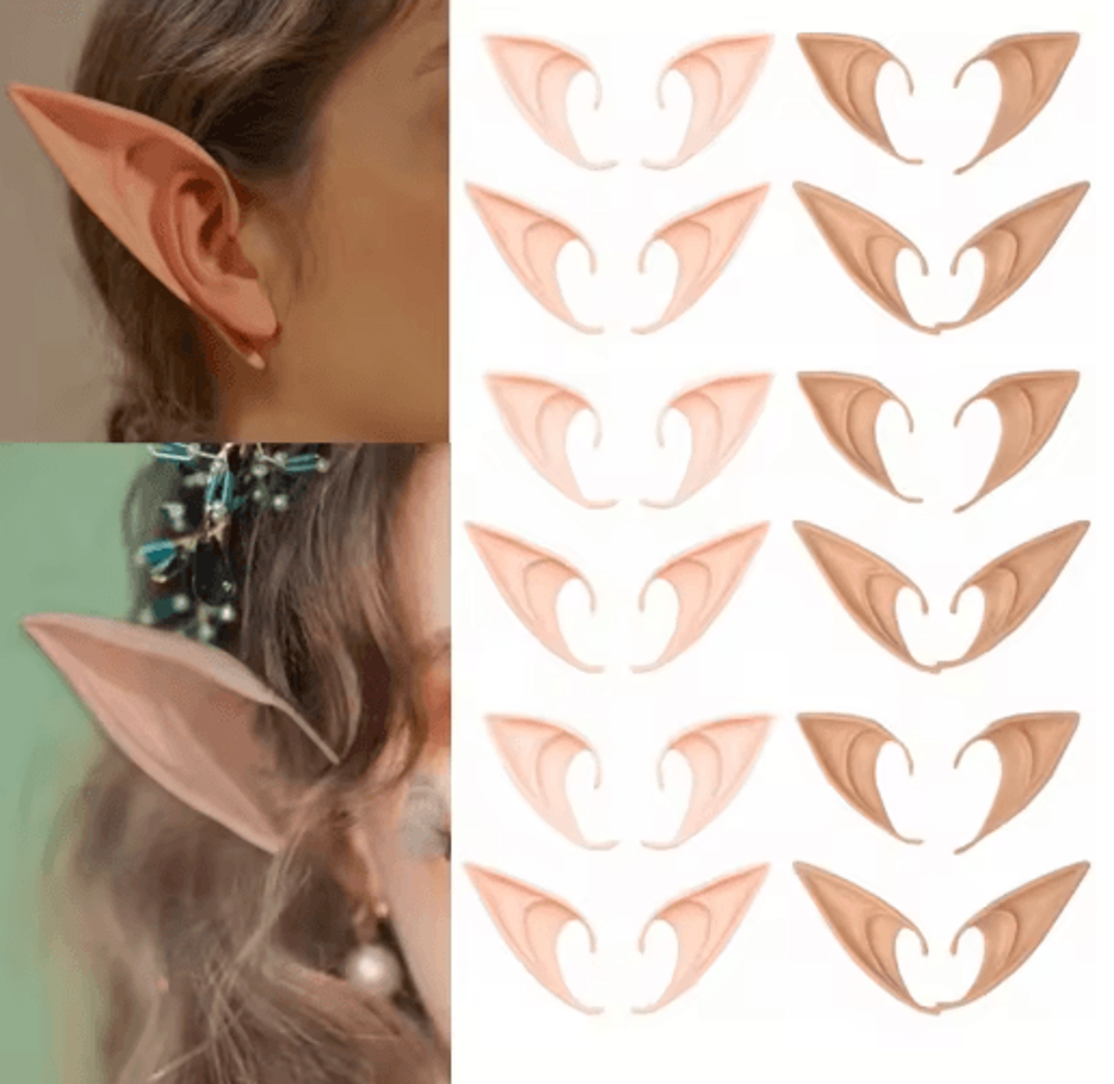 silicone elf & fairy ears – cosplay angel vampire ear costume accessories for halloween parties