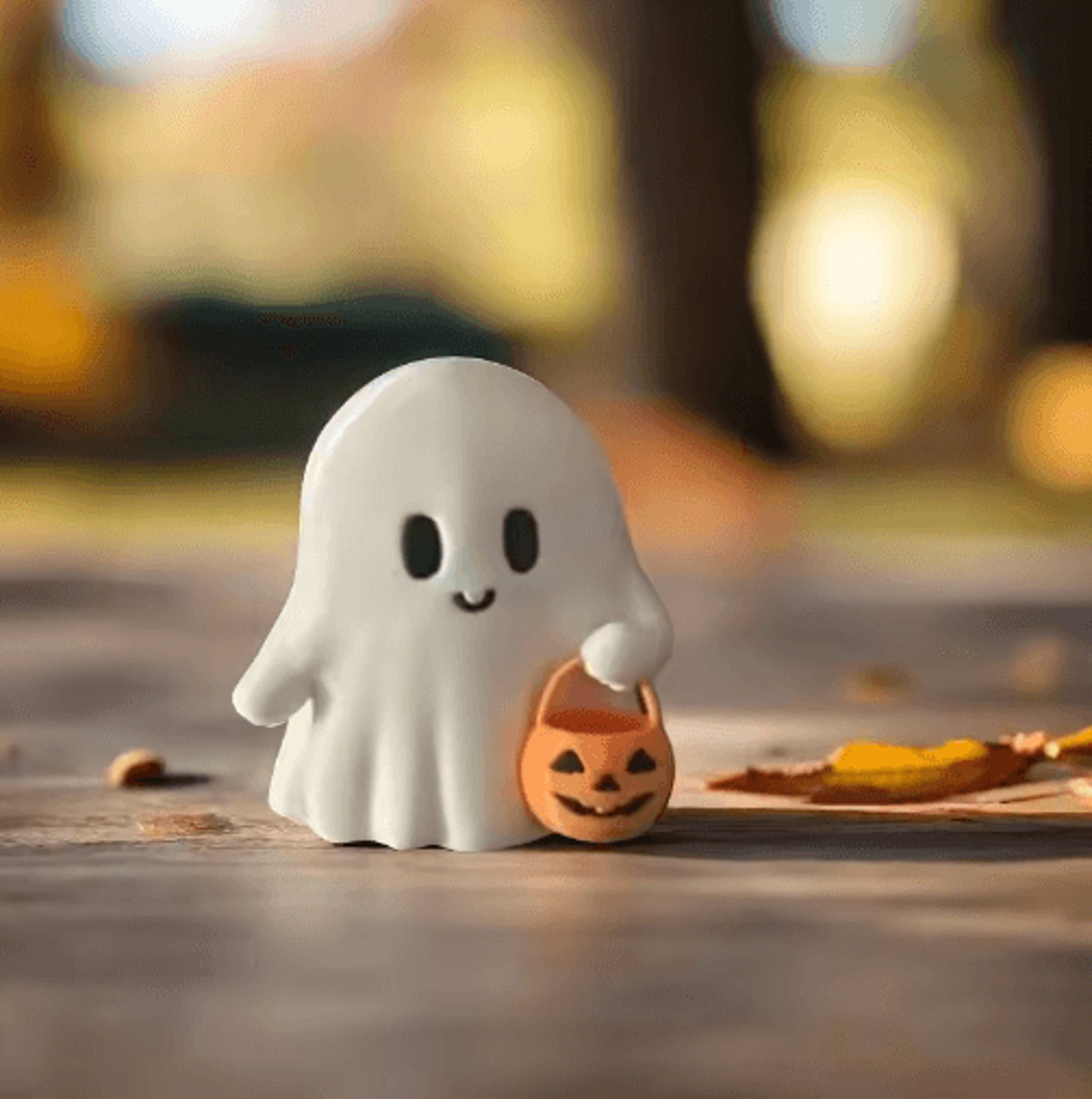 cute anime-style pumpkin statue – halloween figurine for living room & bedroom decor